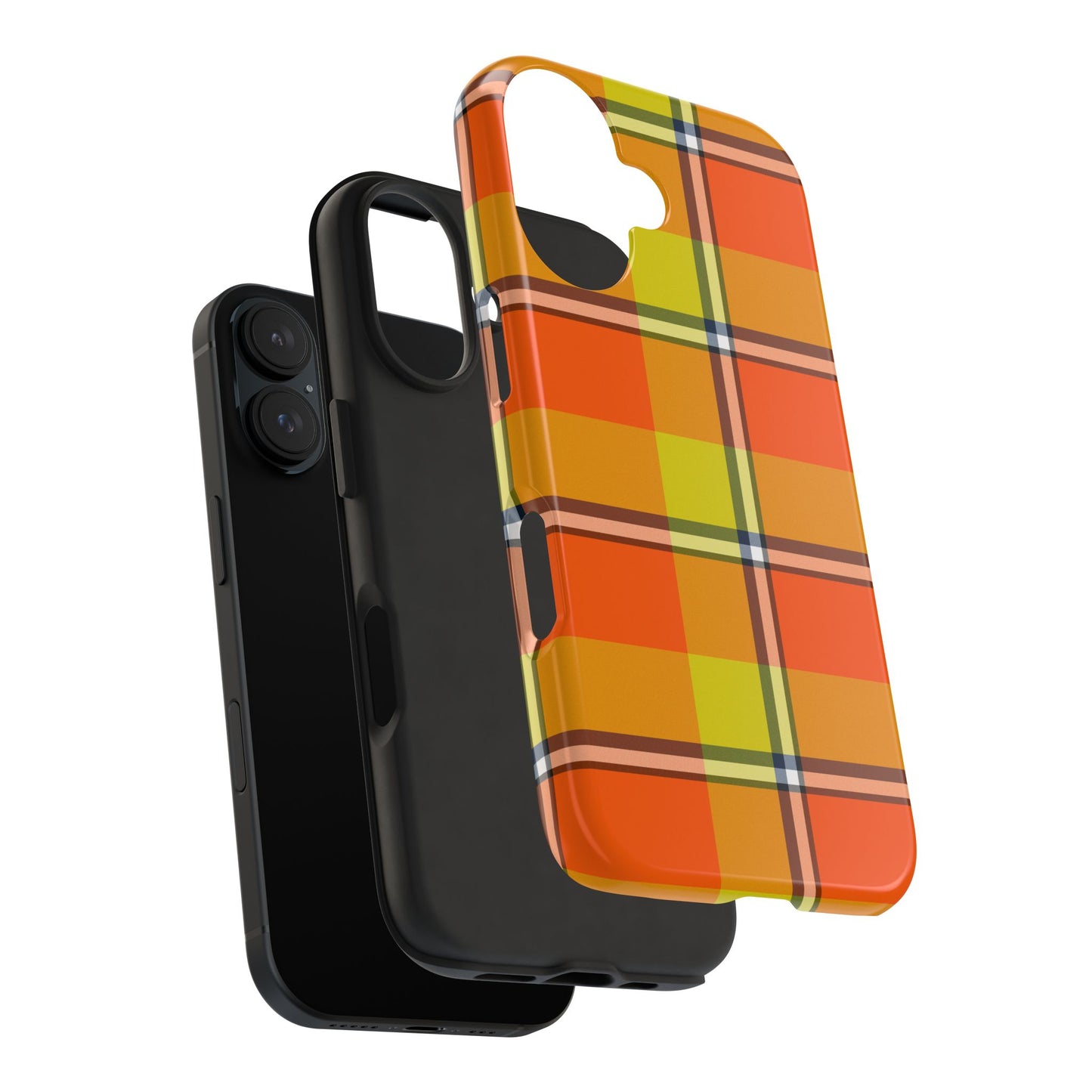 Vibrant Autumn Plaid Phone Case | Tough Phone Protector, Colorful Tech Accessory, Stylish Gift for Him/Her, Fun Birthday Present, Trendy