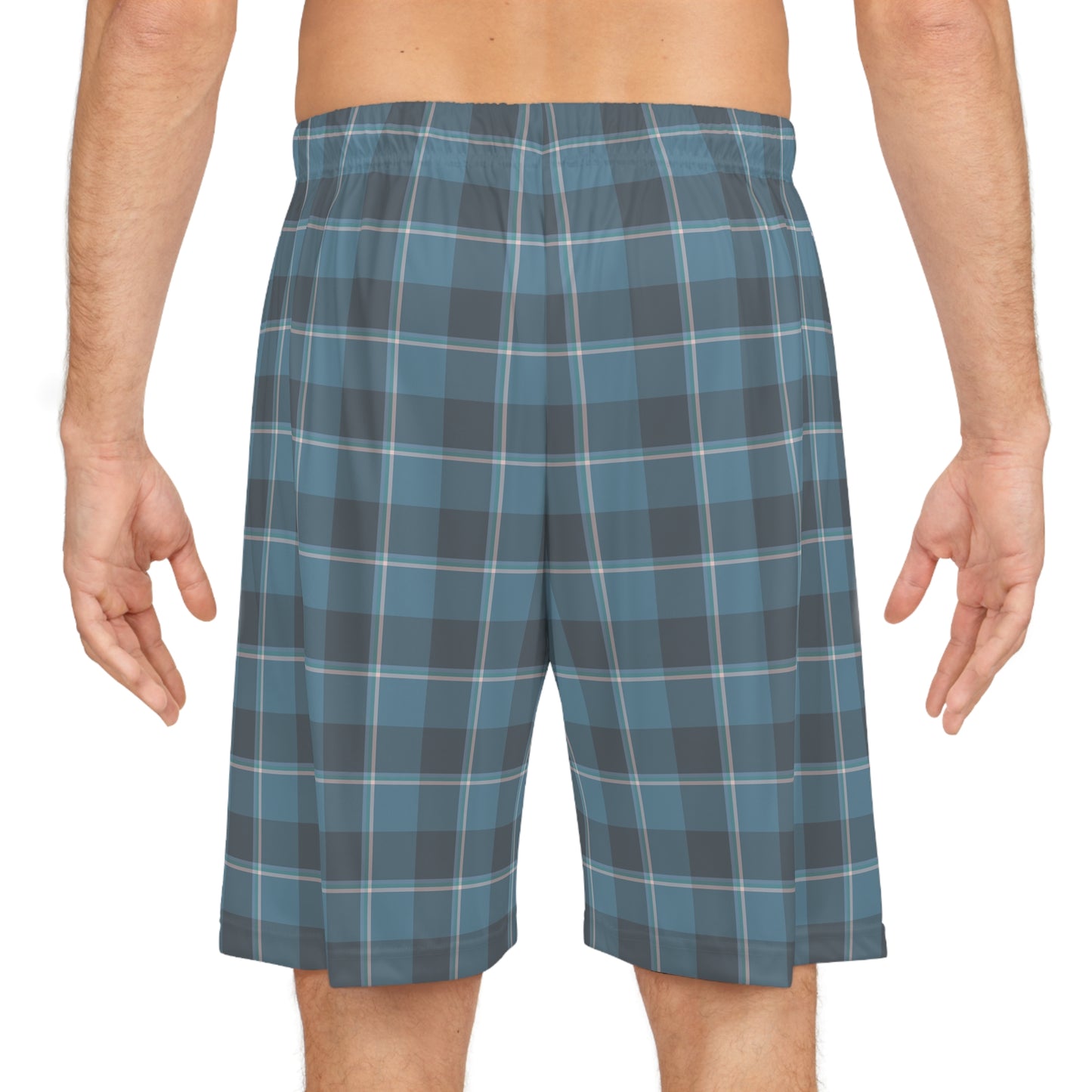 Hoki and Shuttle Gray Plaid Basketball Shorts, Casual Wear, Workout Gear, Gift for Men
