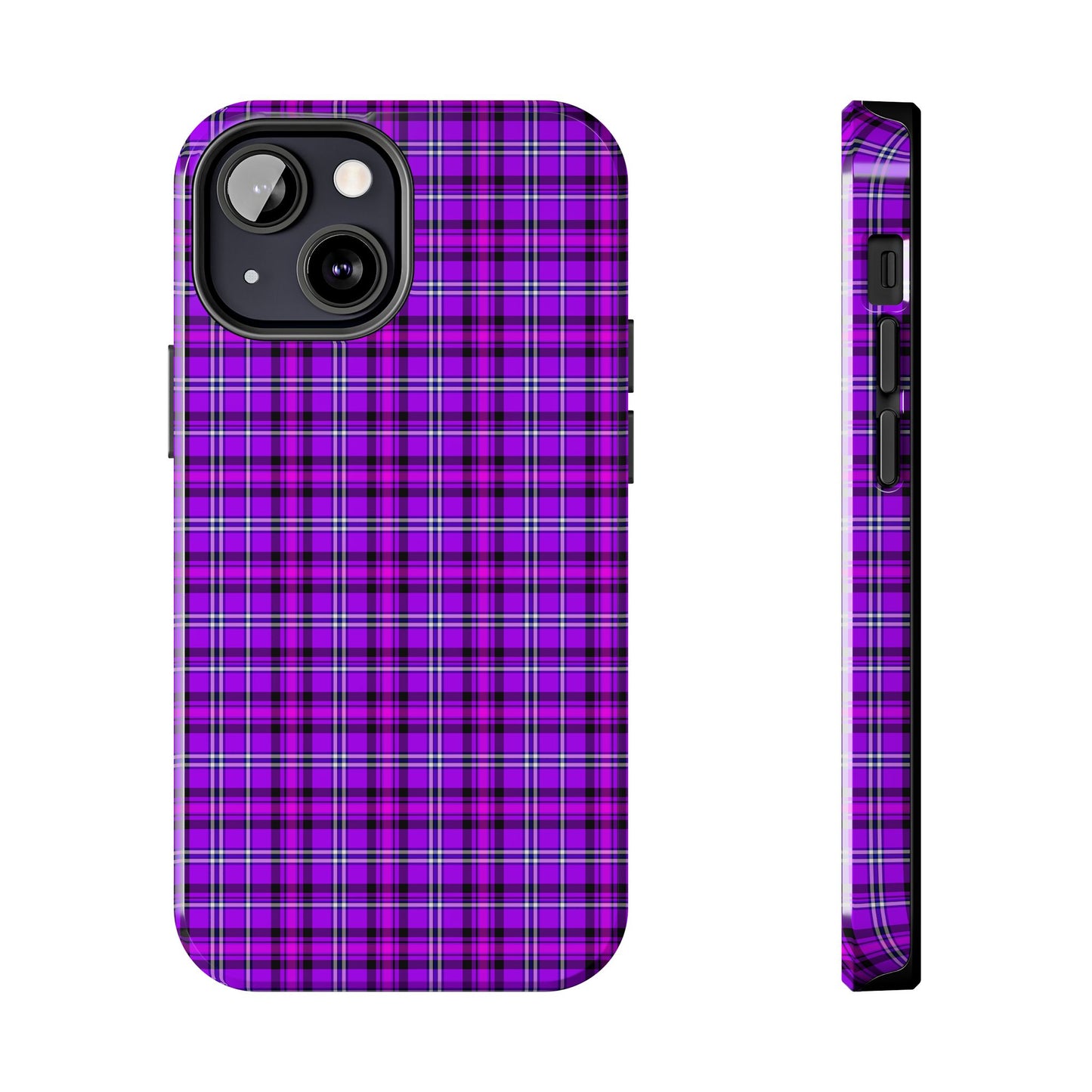 Purple Plaid Stylish Tough Phone Cases, Durable Phone Cover, Protective Case, Trendy Design, Gifts for Her - Celtic Scents
