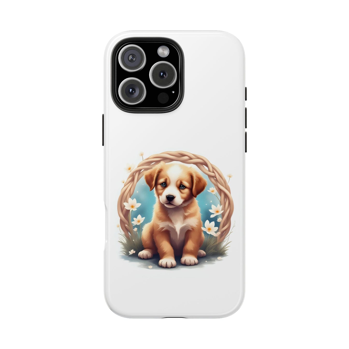 Cute Puppy Phone Case, Tough Case for Dog Lovers, Pet Gift, Protector Case for iPhone, Custom Phone Cover - Celtic Scents