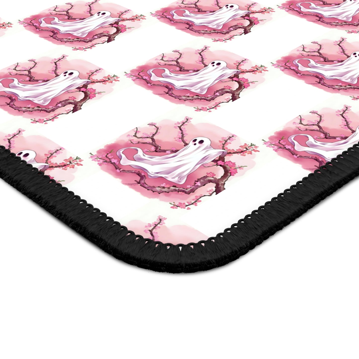 Whimsical Gaming Mouse Pad, Pink Ghost Decor, Gamer Gift, Cute Office Accessory, Pastel Mousepad for Computer - Celtic Scents