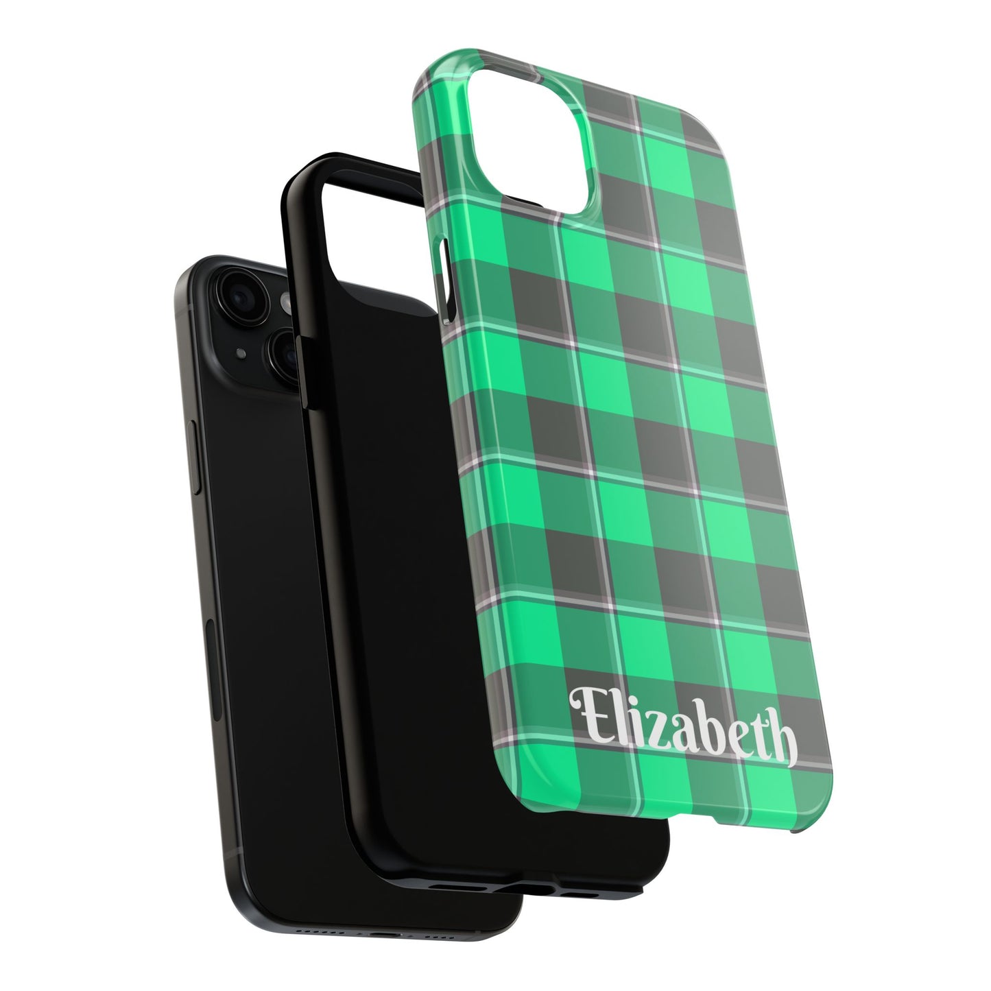 Personalized Plaid Tough Phone Case, Custom Phone Cover, Gifts for Her, Unique Cell Phone Case, Trendy Accessories, Holiday Gifts - Celtic Scents
