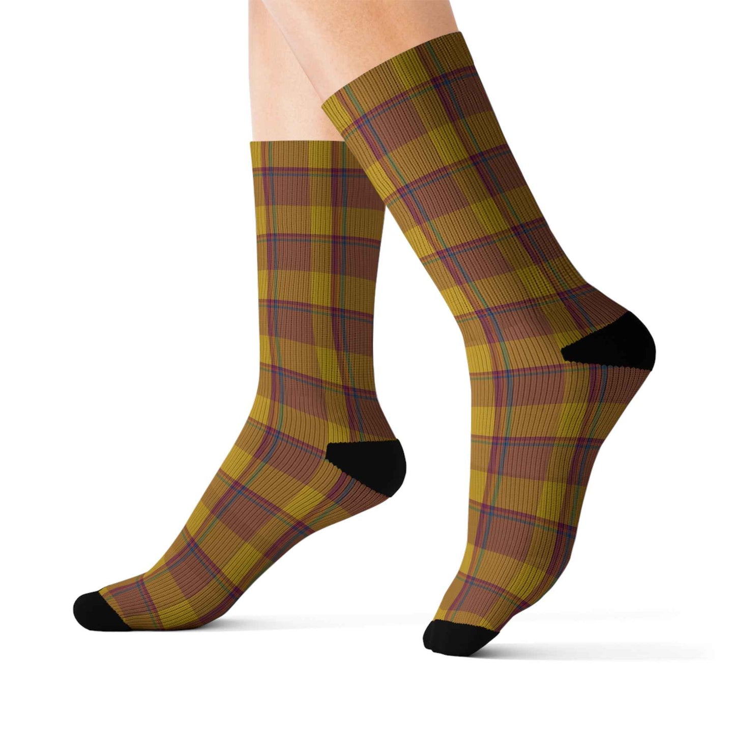 Cozy Plaid Sublimation Socks | Perfect Gift for Fall, Warm and Stylish Footwear, Unique Casual Wear, Ideal for Gifting, Cozy Home Essentials