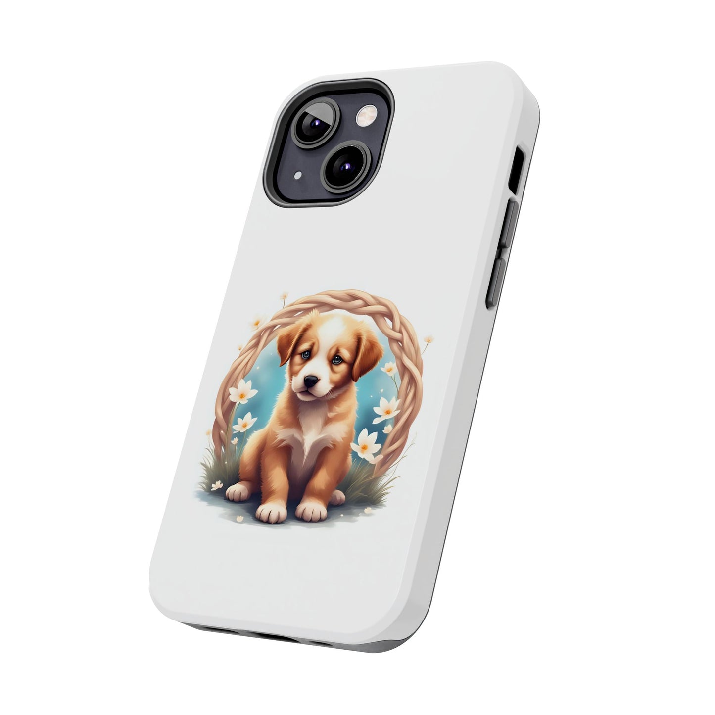 Cute Puppy Phone Case, Tough Case for Dog Lovers, Pet Gift, Protector Case for iPhone, Custom Phone Cover - Celtic Scents