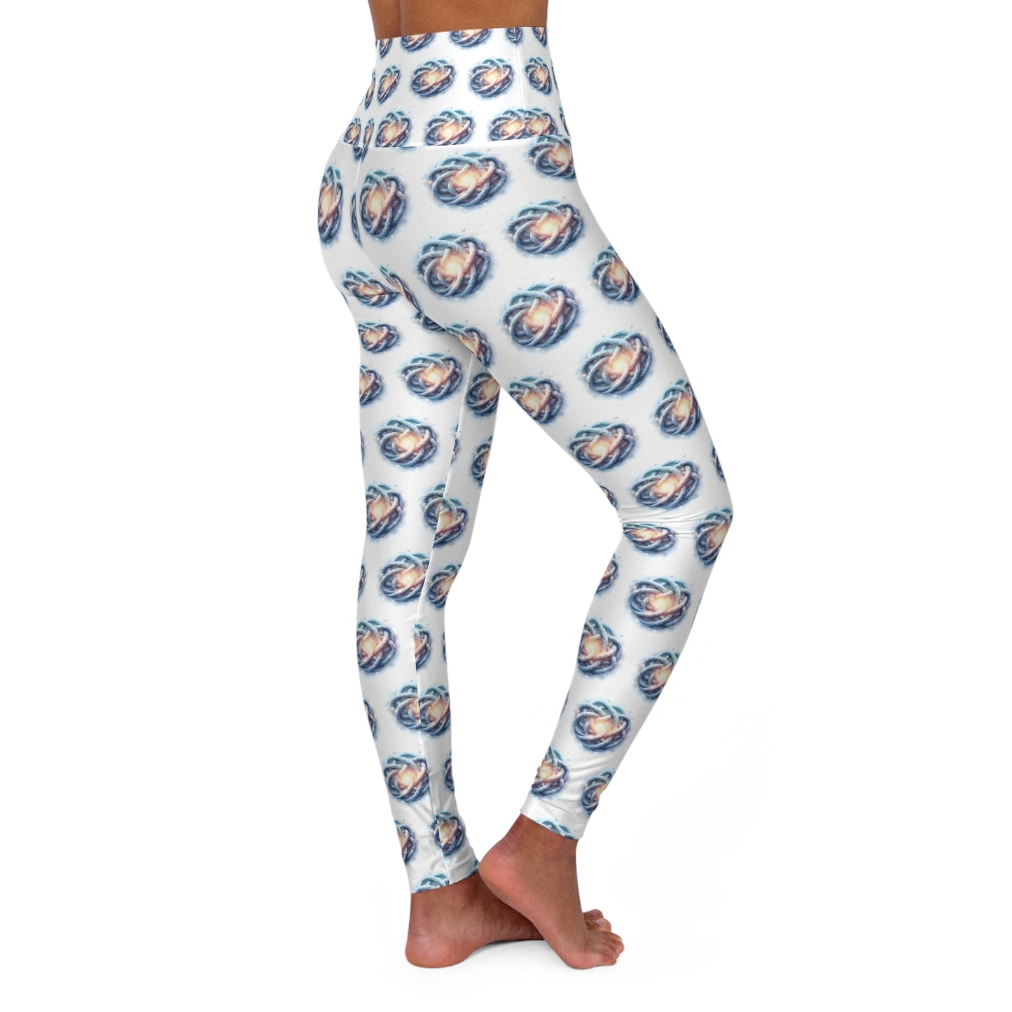 Trendy High Waisted Yoga Leggings with Unique Pattern, Athletic Wear, Activewear, Fitness Fashion, Comfortable Leggings - Celtic Scents