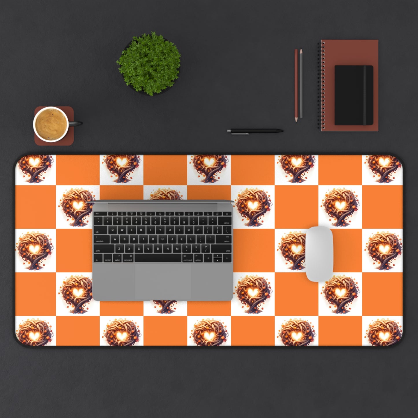 Stylish Desk Mat with Artistic Pattern, Home Office Decor, Gaming Mouse Pad, Unique Workspace Accessory, Gift for Creatives, Autumn Design - Celtic Scents