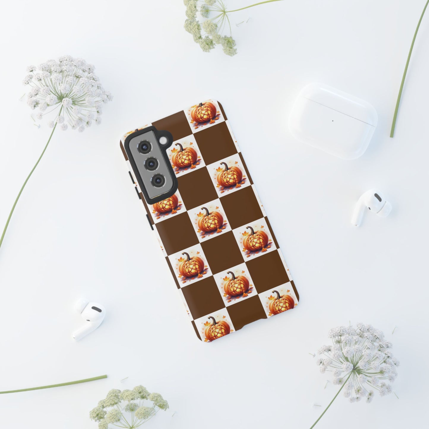 Pumpkin Phone Case, Fall Decor, Halloween Gift, Autumn Accessories, Cute Smartphone Cover, Tough Cases