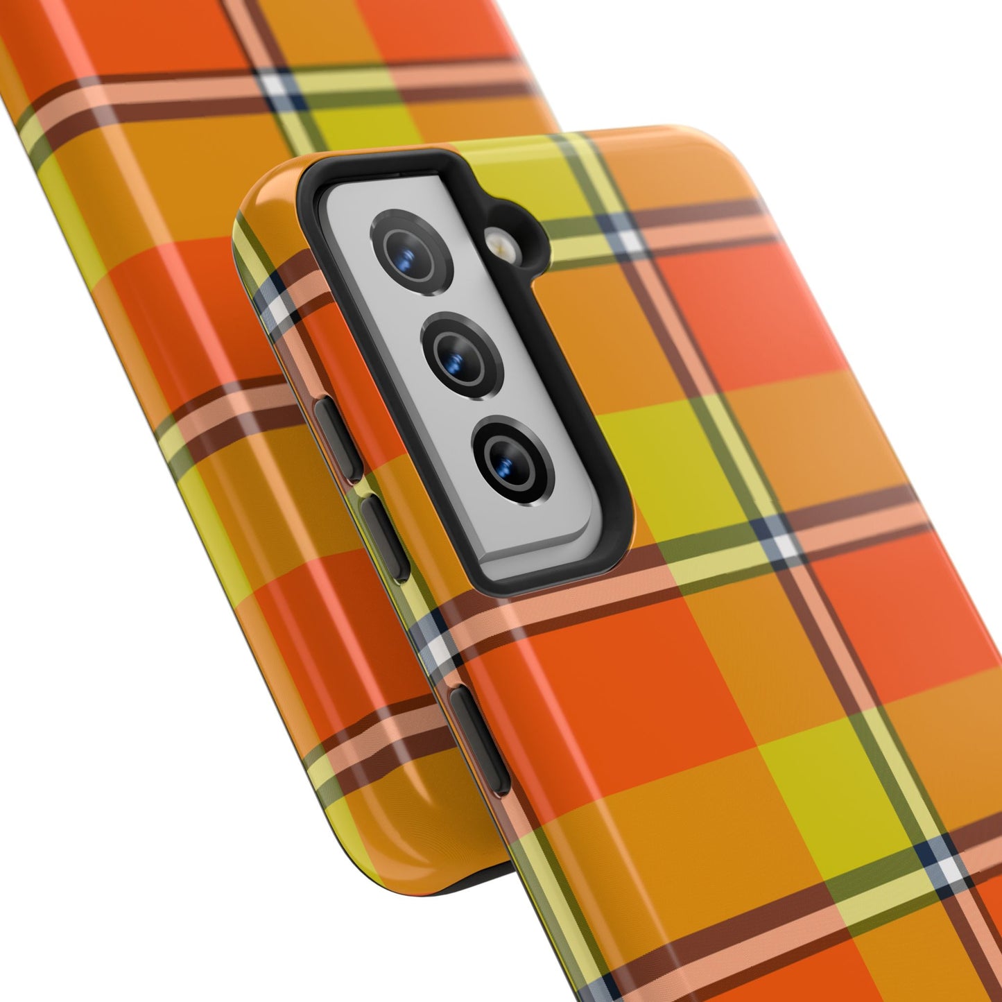 Vibrant Autumn Plaid Phone Case | Tough Phone Protector, Colorful Tech Accessory, Stylish Gift for Him/Her, Fun Birthday Present, Trendy