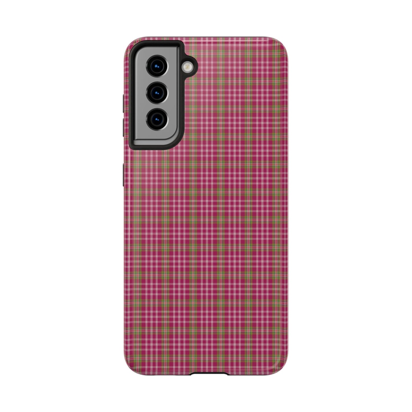 Stylish Tough Phone Cases - Protect Your Phone with Trendy Plaid Design, Gift for Her, Pink Plaid Design - Celtic Scents