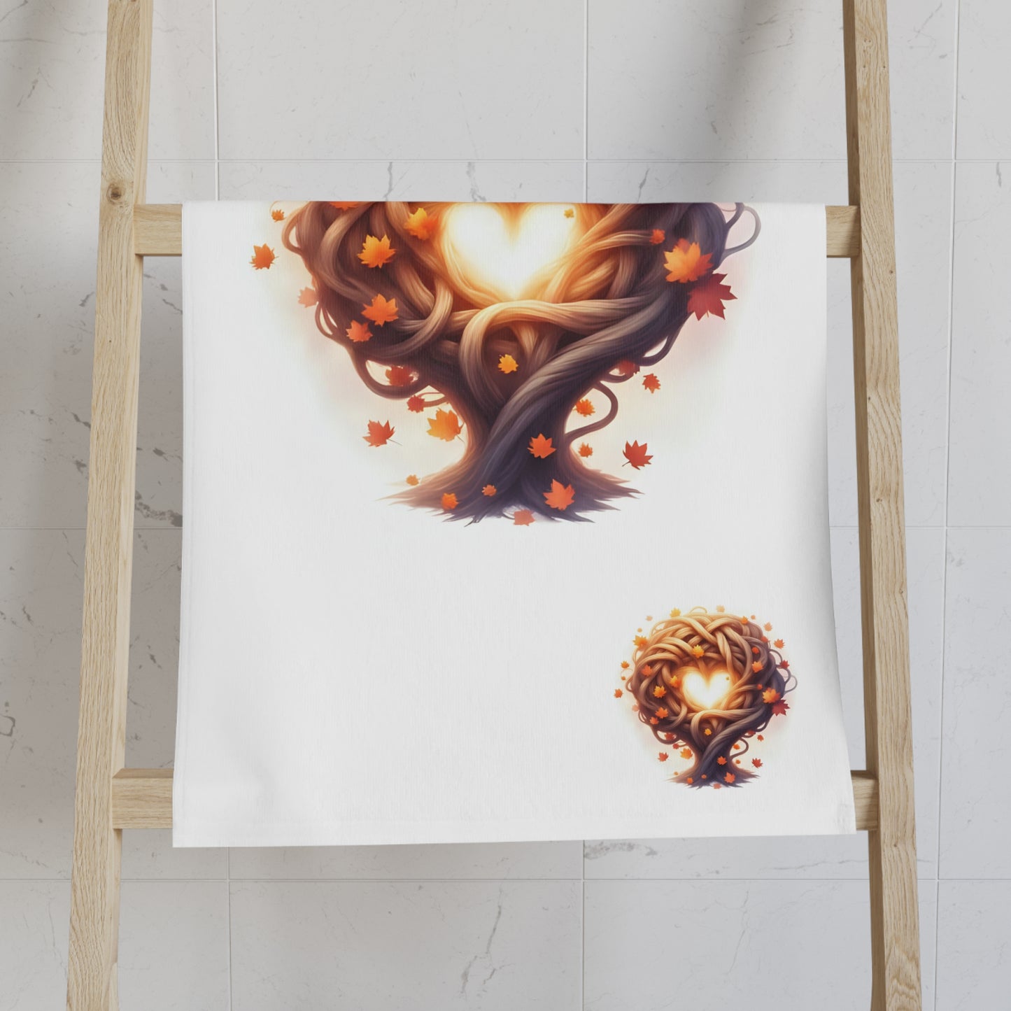 Autumn Floral Hand Towel, Cozy Kitchen Decor, Fall Gift, Hostess Gift, Decorative Towel for Thanksgiving