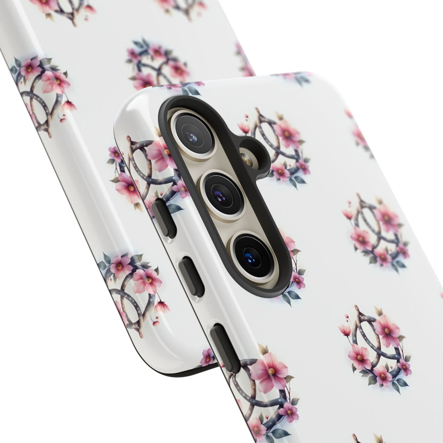 Floral Phone Case, Tough Phone Cover, Cute Protection for Mobile, Gift for Her, Celtic Knot Floral Pattern Case