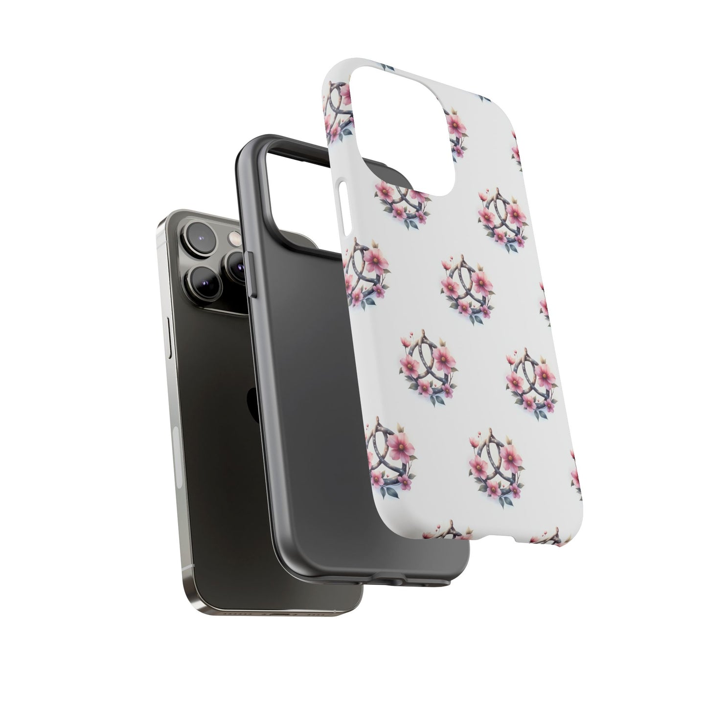 Floral Phone Case, Tough Phone Cover, Cute Protection for Mobile, Gift for Her, Celtic Knot Floral Pattern Case