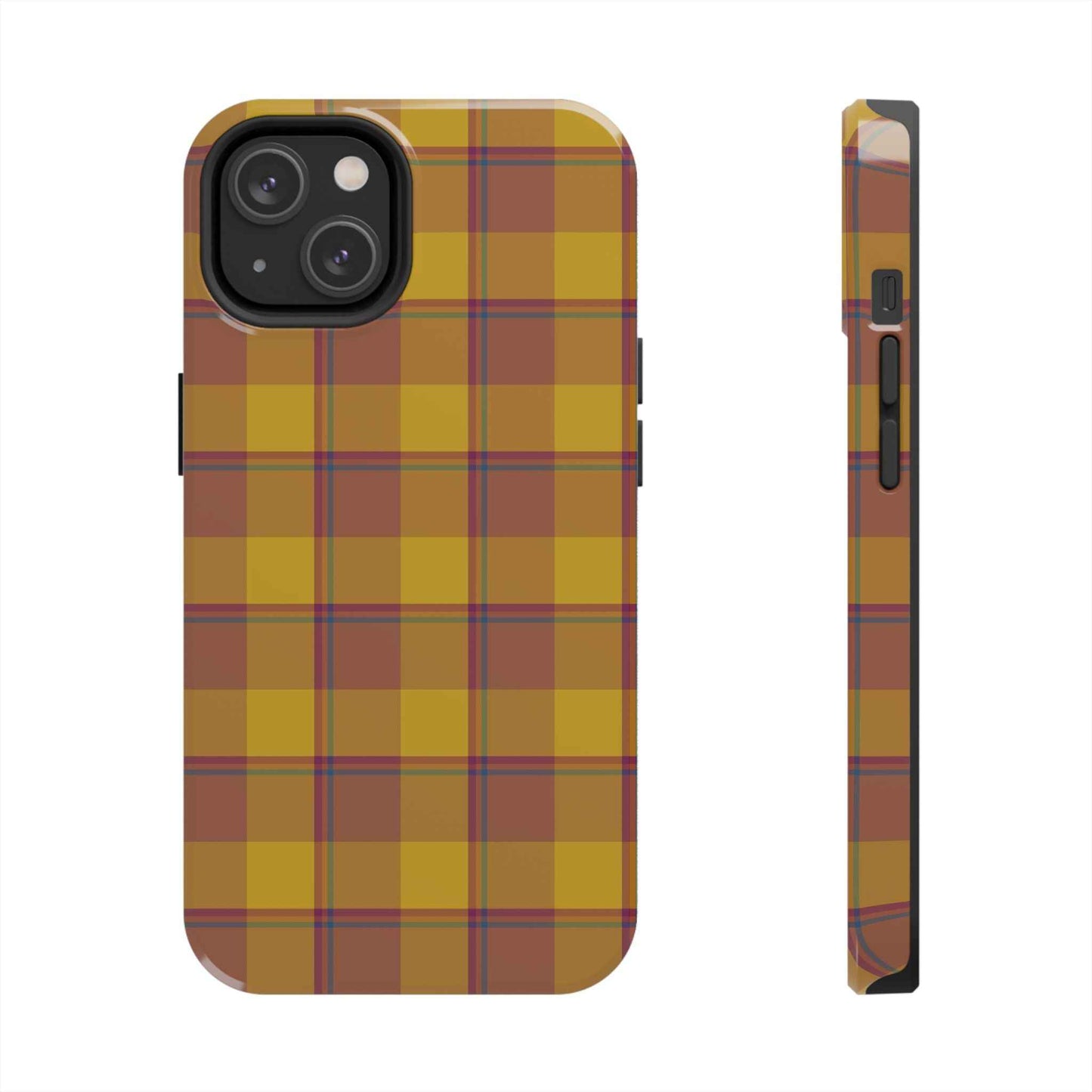 Plaid Tough Phone Case, Durable Phone Cover, Fall Inspired Accessory, Gift for Her, Stylish Cell Phone Protector