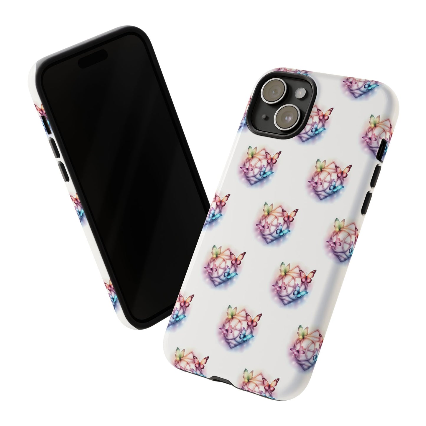 Colorful Butterflies Phone Case, Tough Cases, Cute Butterfly Lover Gift, Trendy Phone Cover, Nature Print Case