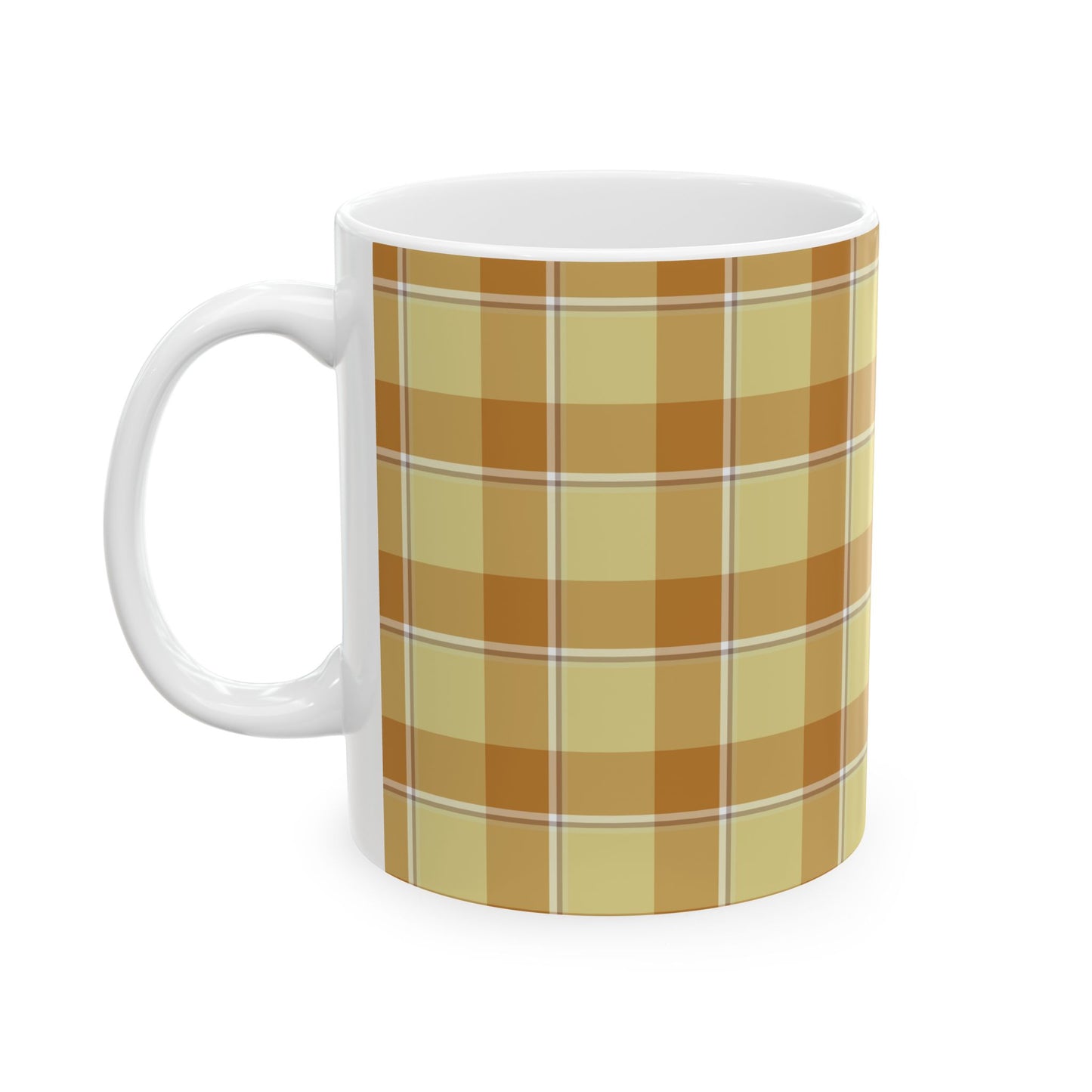 Cozy Plaid Ceramic Mug for Coffee Lovers, Ideal Gift for Birthdays, Holidays, Home Decor, Rustic Kitchen, Fall Vibes, Perfect for Tea - Celtic Scents