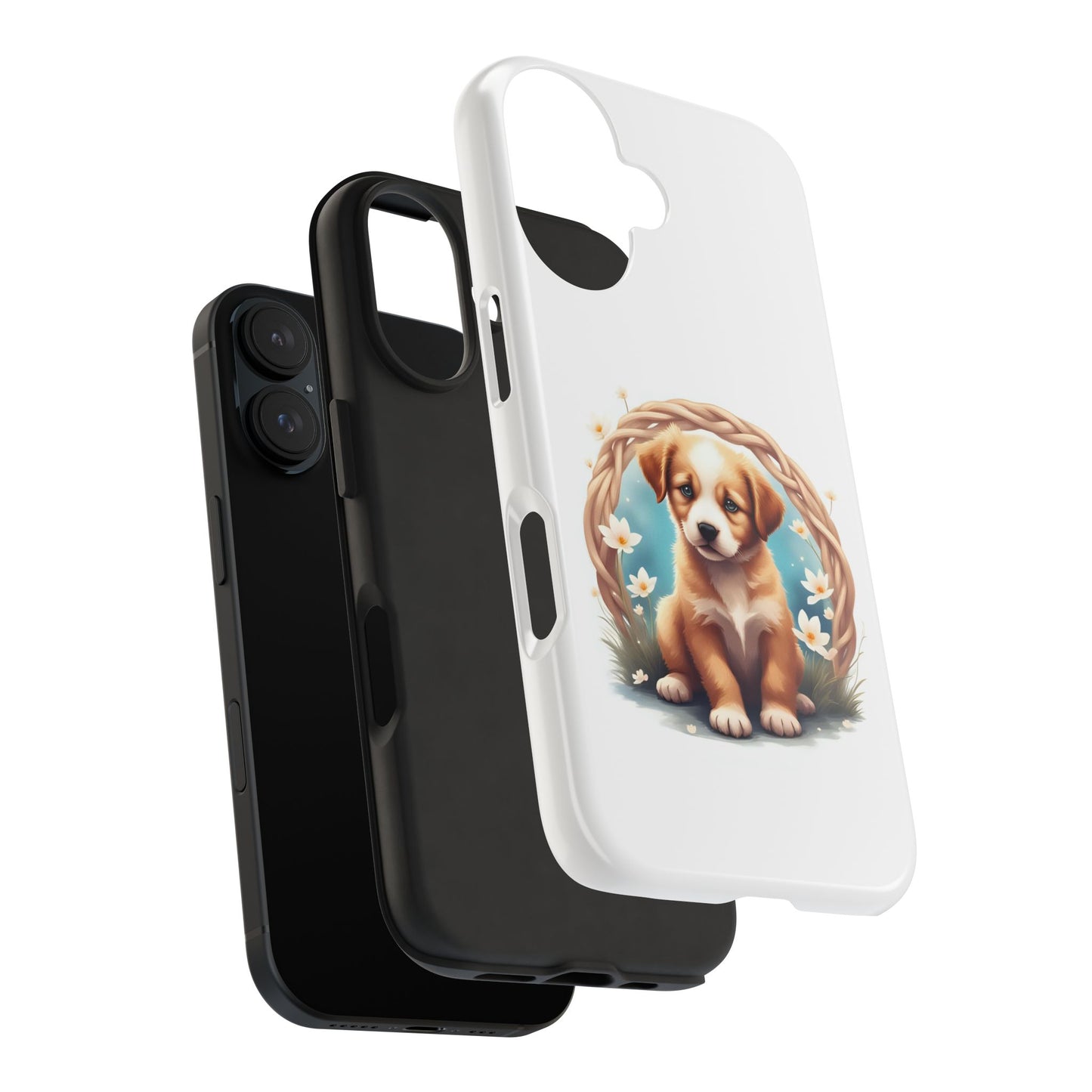 Cute Puppy Phone Case, Tough Case for Dog Lovers, Pet Gift, Protector Case for iPhone, Custom Phone Cover