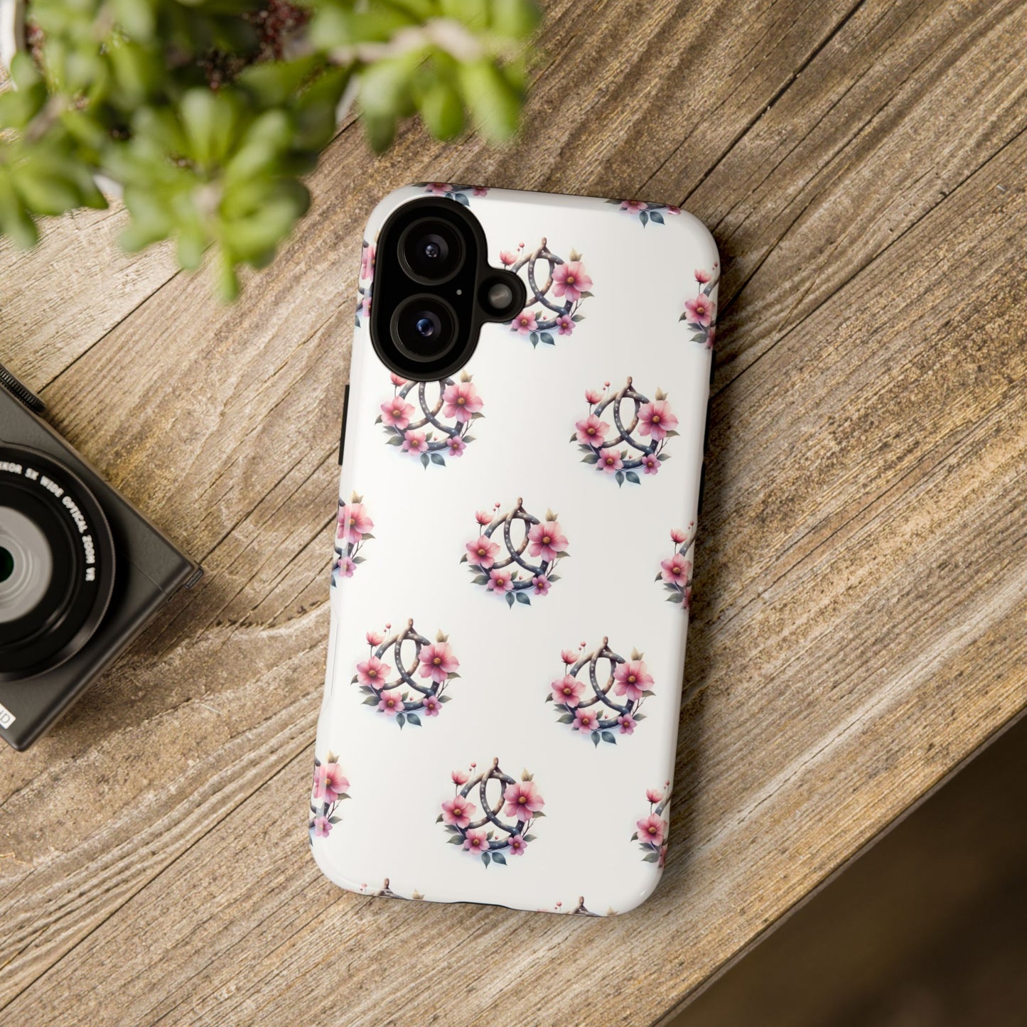 Floral Phone Case, Tough Phone Cover, Cute Protection for Mobile, Gift for Her, Celtic Knot Floral Pattern Case
