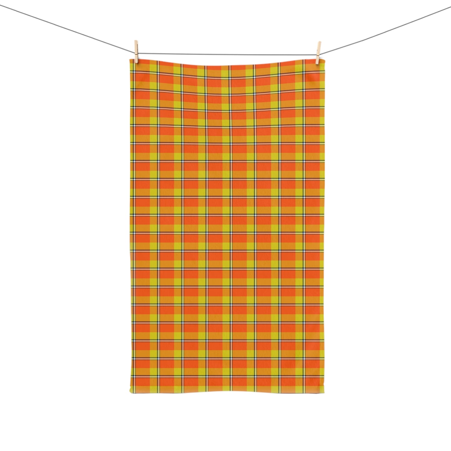 Bright Autumn Plaid Hand Towel, Kitchen Towel, Home Decor, Gift for Her, Colorful Dish Towel, Checkered Towel for Holidays - Celtic Scents