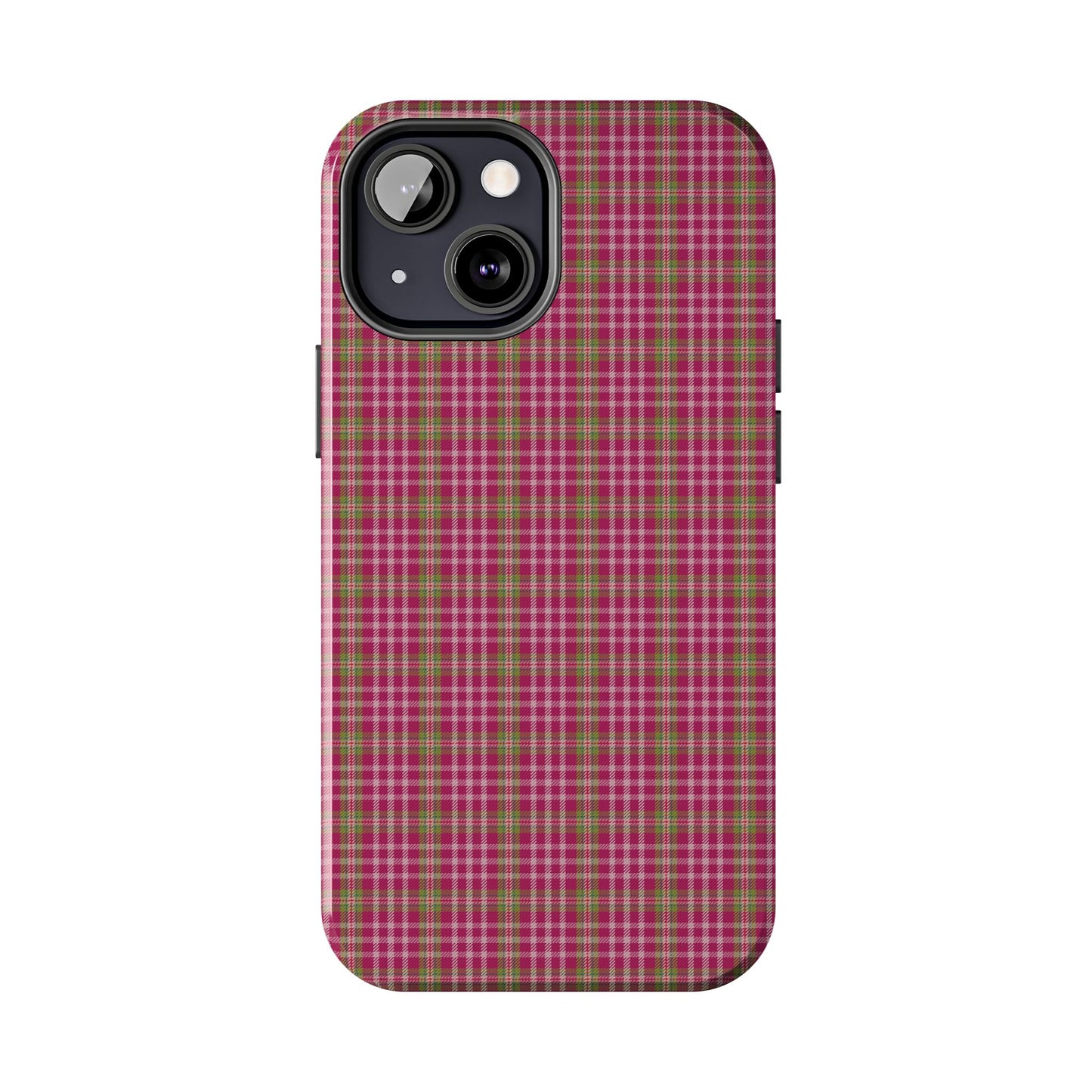 Stylish Tough Phone Cases - Protect Your Phone with Trendy Plaid Design, Gift for Her, Pink Plaid Design - Celtic Scents