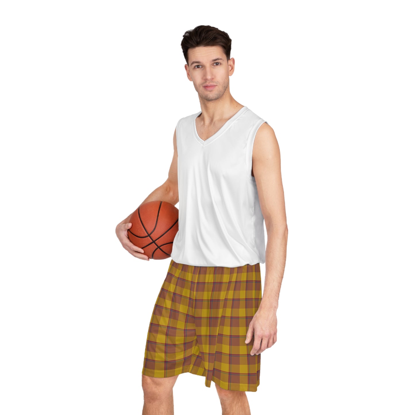 Plaid Basketball Shorts for Athletes, Casual Summer Sports Short, Trendy Activewear, Perfect Gift - Celtic Scents