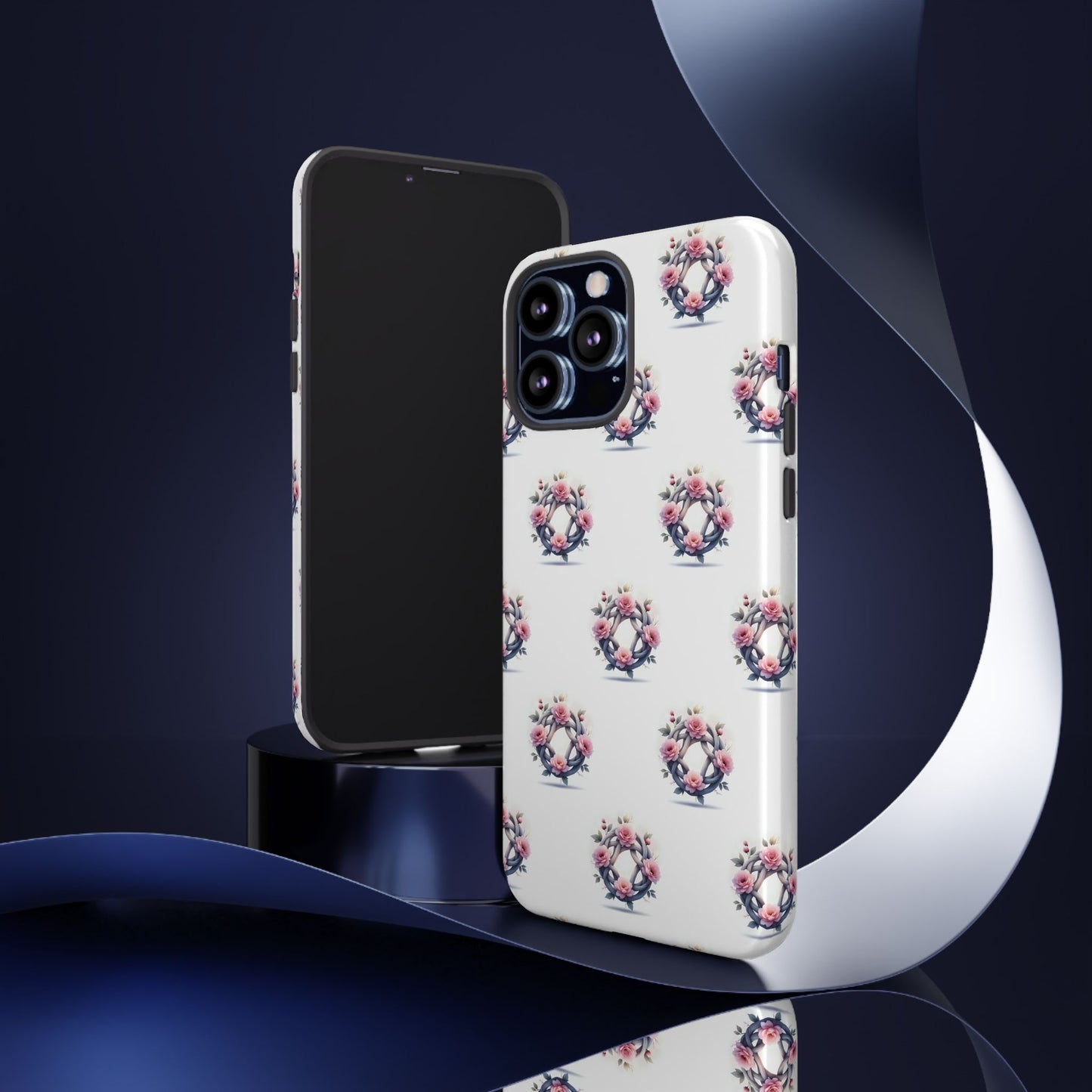 Floral Phone Case, Tough Cases for Women, Cute Celtic Knot Floral Design iPhone Cover, Gift for Her, Stylish Tech Accessories