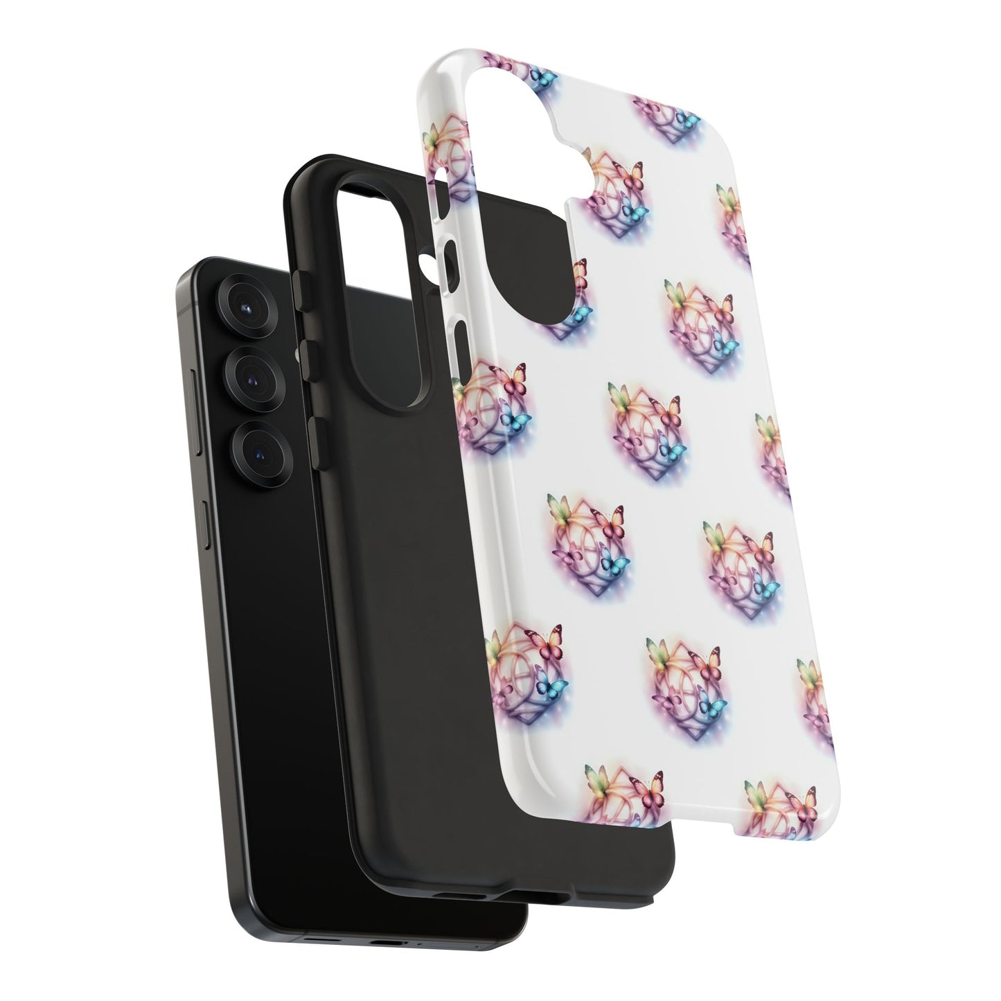 Colorful Butterflies Phone Case, Tough Cases, Cute Butterfly Lover Gift, Trendy Phone Cover, Nature Print Case