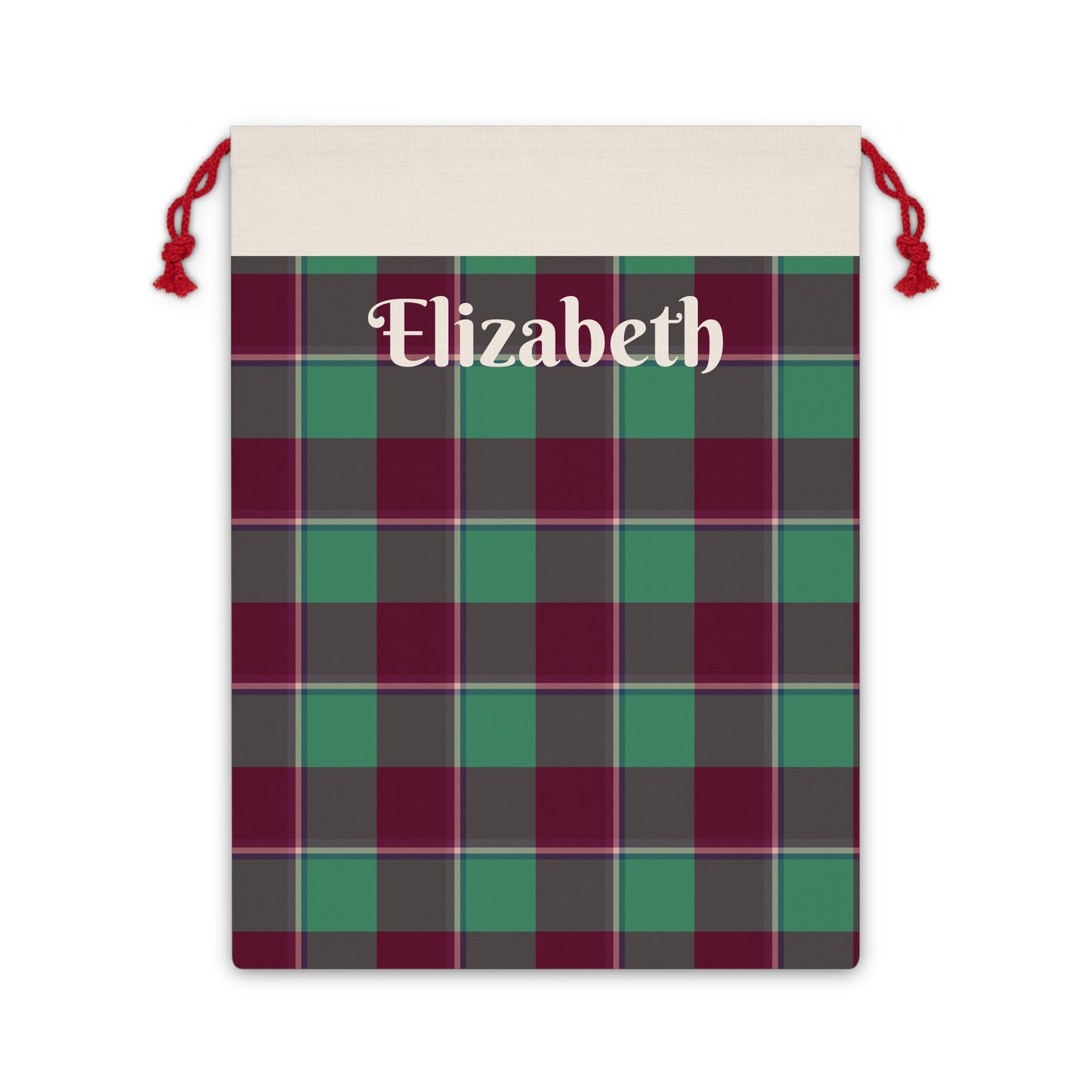 Personalized Plaid Gift Bag for All Occasions, Custom Holiday, Birthday, Eco-friendly, Reusable, Unique Gift Packaging