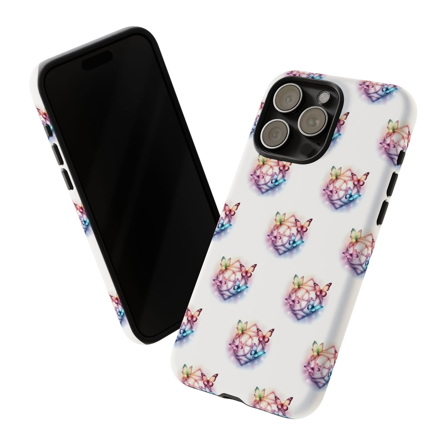 Colorful Butterflies Phone Case, Tough Cases, Cute Butterfly Lover Gift, Trendy Phone Cover, Nature Print Case