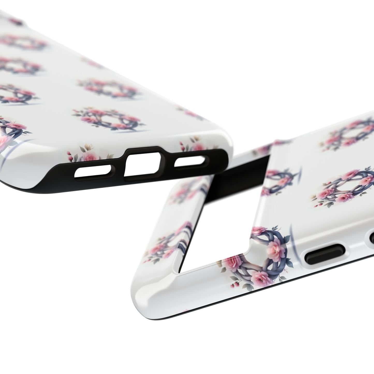 Floral Phone Case, Tough Cases for Women, Cute Celtic Knot Floral Design iPhone Cover, Gift for Her, Stylish Tech Accessories
