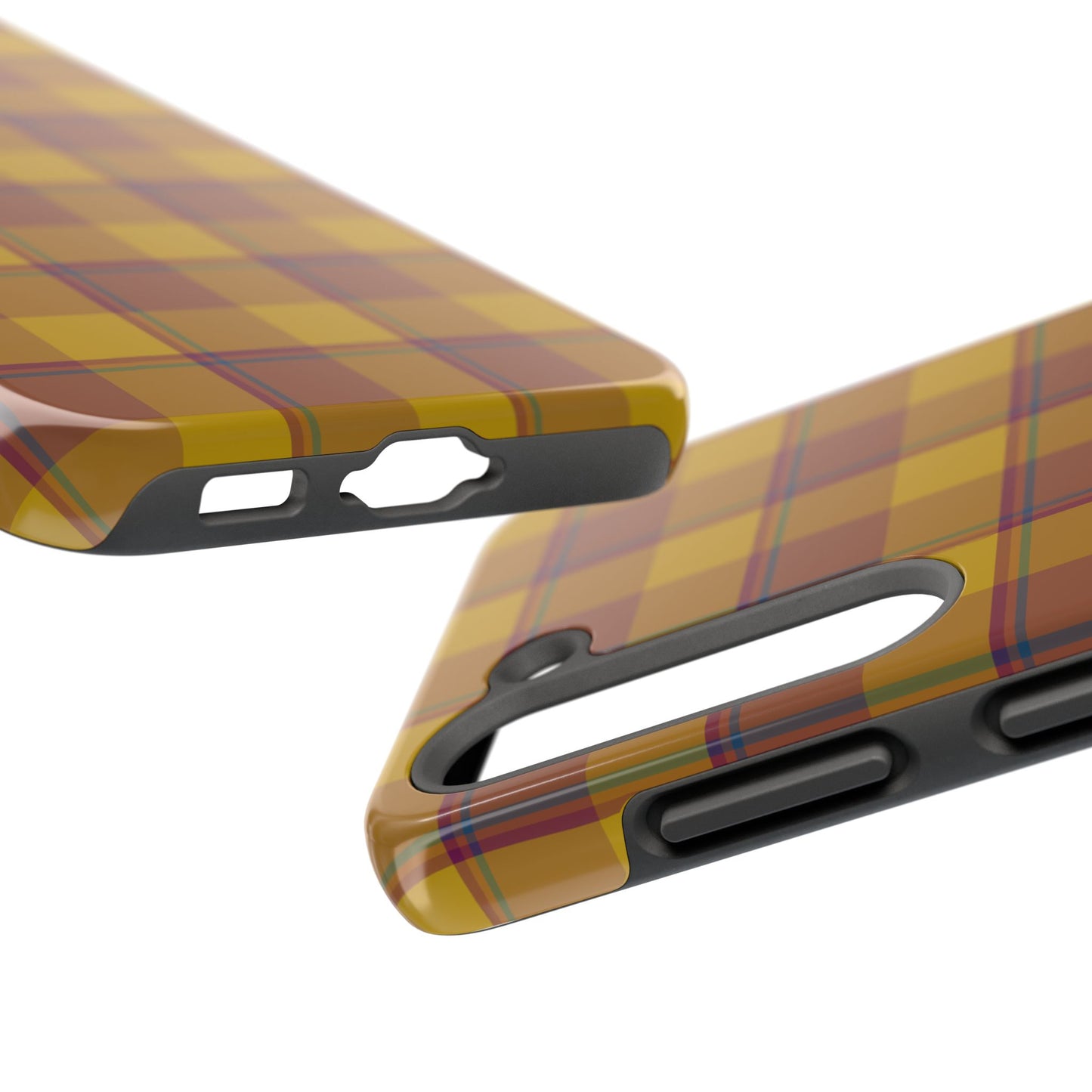 Plaid Tough Phone Case, Durable Phone Cover, Fall Inspired Accessory, Gift for Her, Stylish Cell Phone Protector