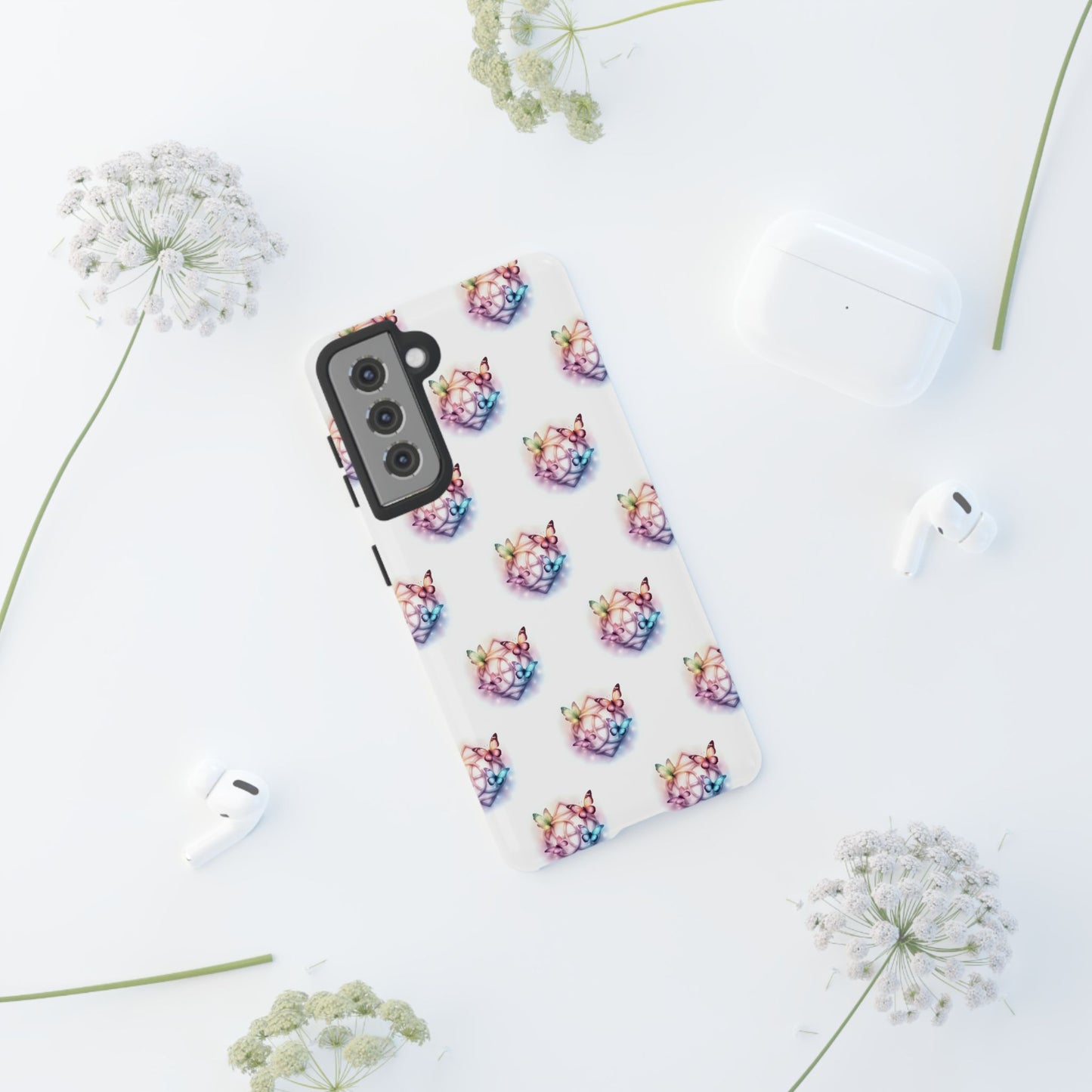 Colorful Butterflies Phone Case, Tough Cases, Cute Butterfly Lover Gift, Trendy Phone Cover, Nature Print Case