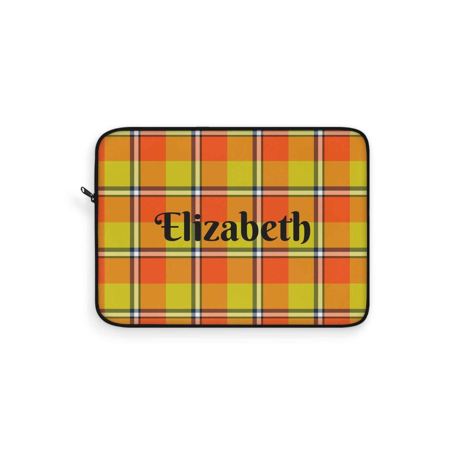 Personalized Laptop Sleeve, Custom Plaid Tech Case, Trendy Accessory, Laptop Bag