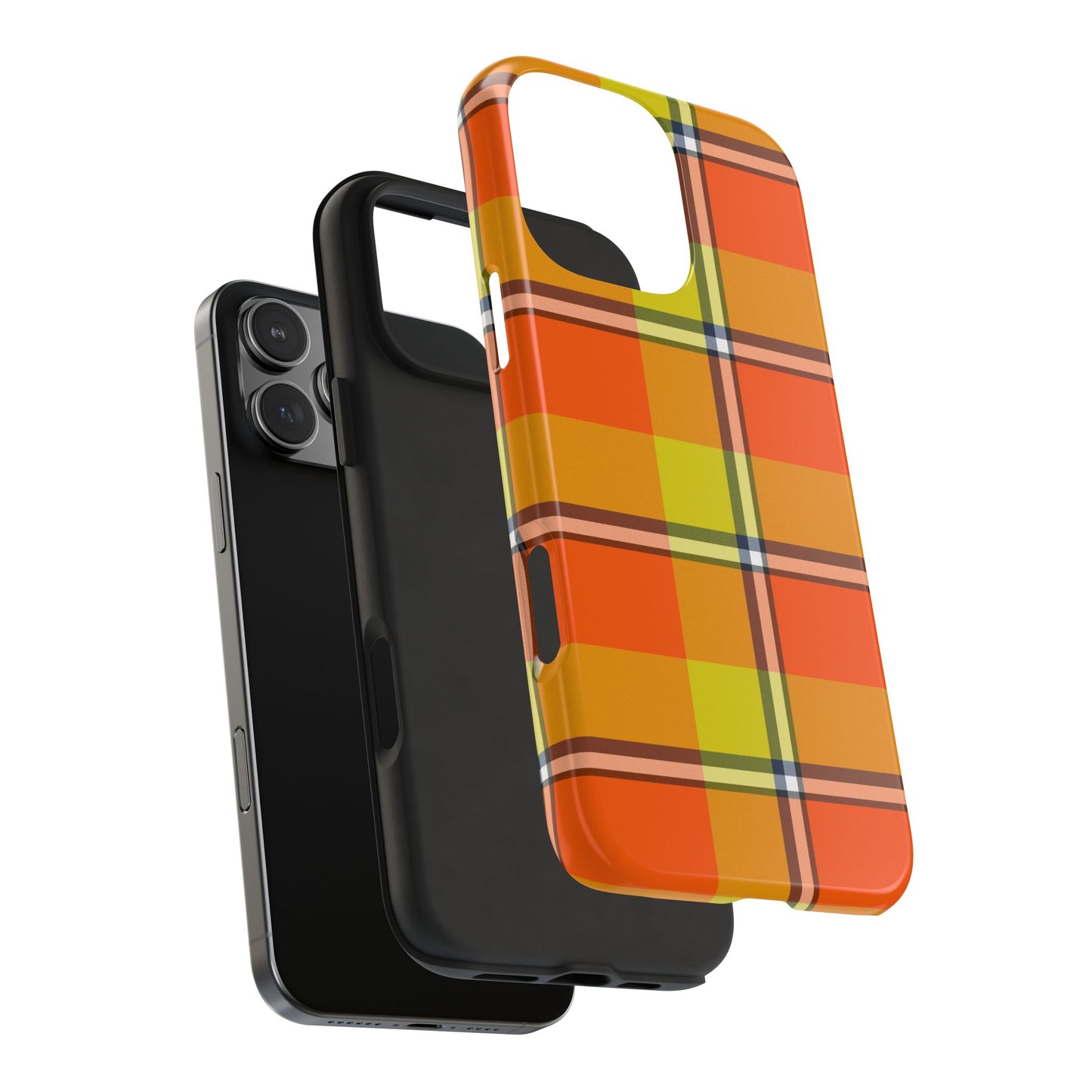 Vibrant Autumn Plaid Phone Case | Tough Phone Protector, Colorful Tech Accessory, Stylish Gift for Him/Her, Fun Birthday Present, Trendy