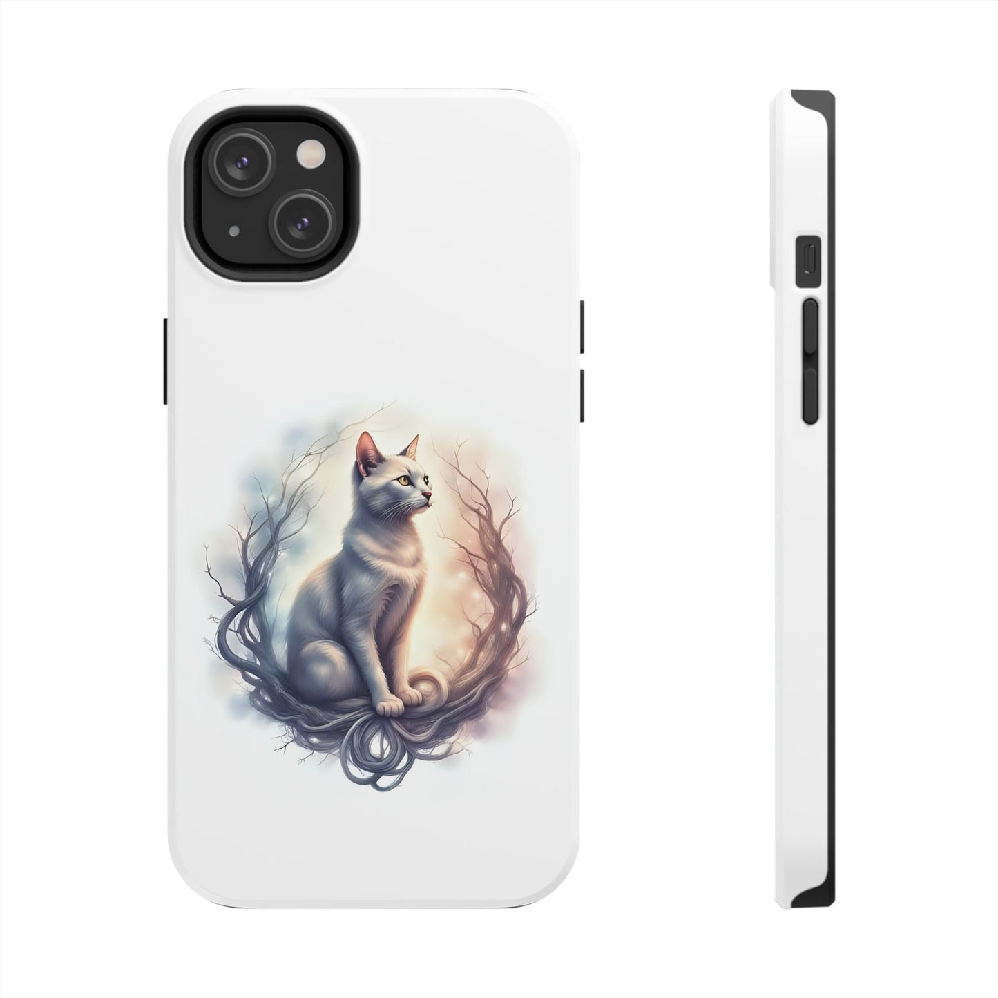 Artistic Cat Phone Case, Tough Phone Cases, Pet Lover Gift, Cat Lover Accessory, Unique Phone Cover, Protector Case - Celtic Scents