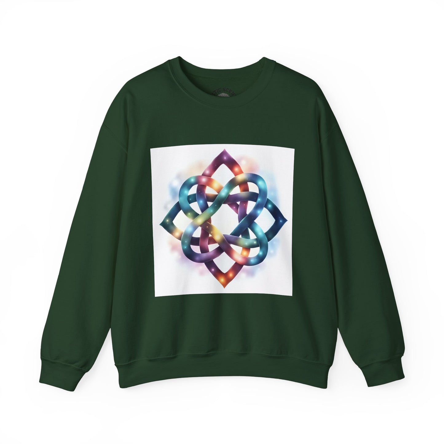 Colorful Infinity Knot Crewneck Sweatshirt | Cozy Unisex Sweatshirt for Every Occasion, Gift for Him, Her, Holidays, Casual Wear - Celtic Scents