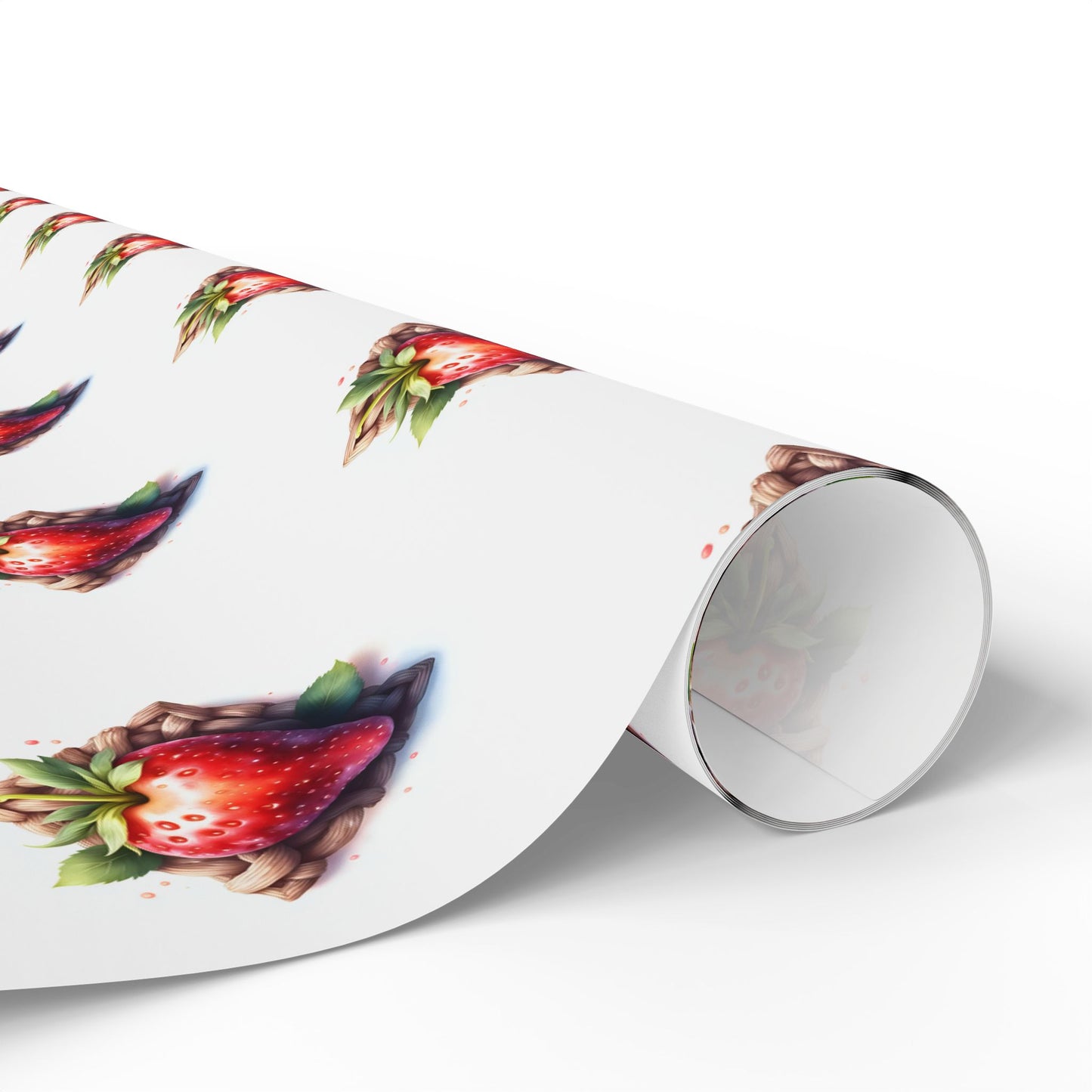 Strawberry Print Wrapping Paper, Gift Wrap for Any Occasion, Christmas, Birthdays, Eco-Friendly Packaging - Celtic Scents