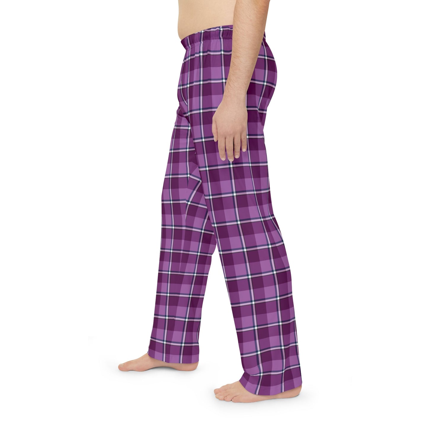 Cozy Men's Pajama Pants, Purple Plaid Lounge Wear, Comfortable Sleepwear, Gift for Him, Relaxation, Home Essentials - Celtic Scents