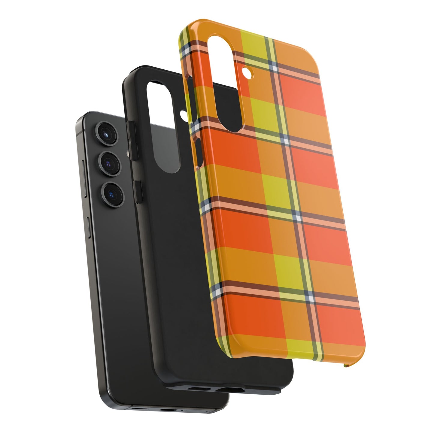 Vibrant Autumn Plaid Phone Case | Tough Phone Protector, Colorful Tech Accessory, Stylish Gift for Him/Her, Fun Birthday Present, Trendy