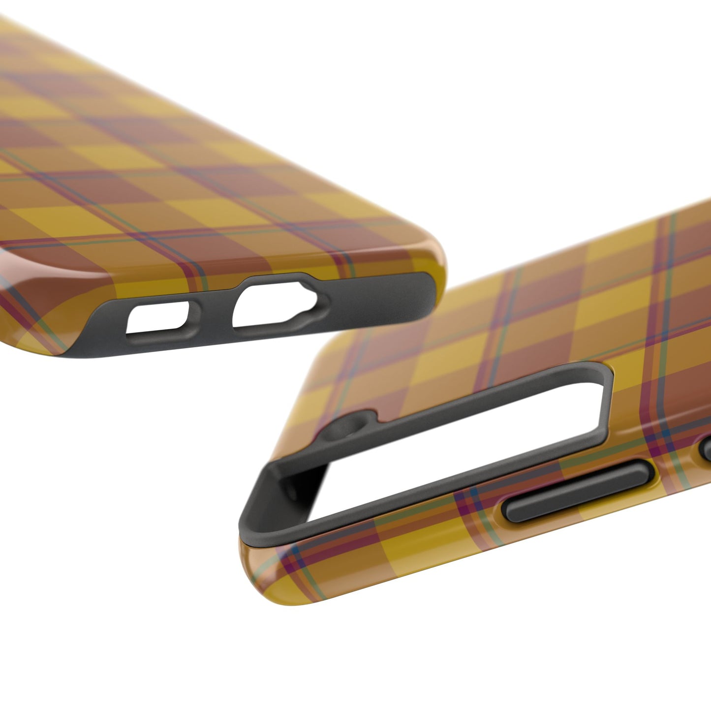 Plaid Tough Phone Case, Durable Phone Cover, Fall Inspired Accessory, Gift for Her, Stylish Cell Phone Protector