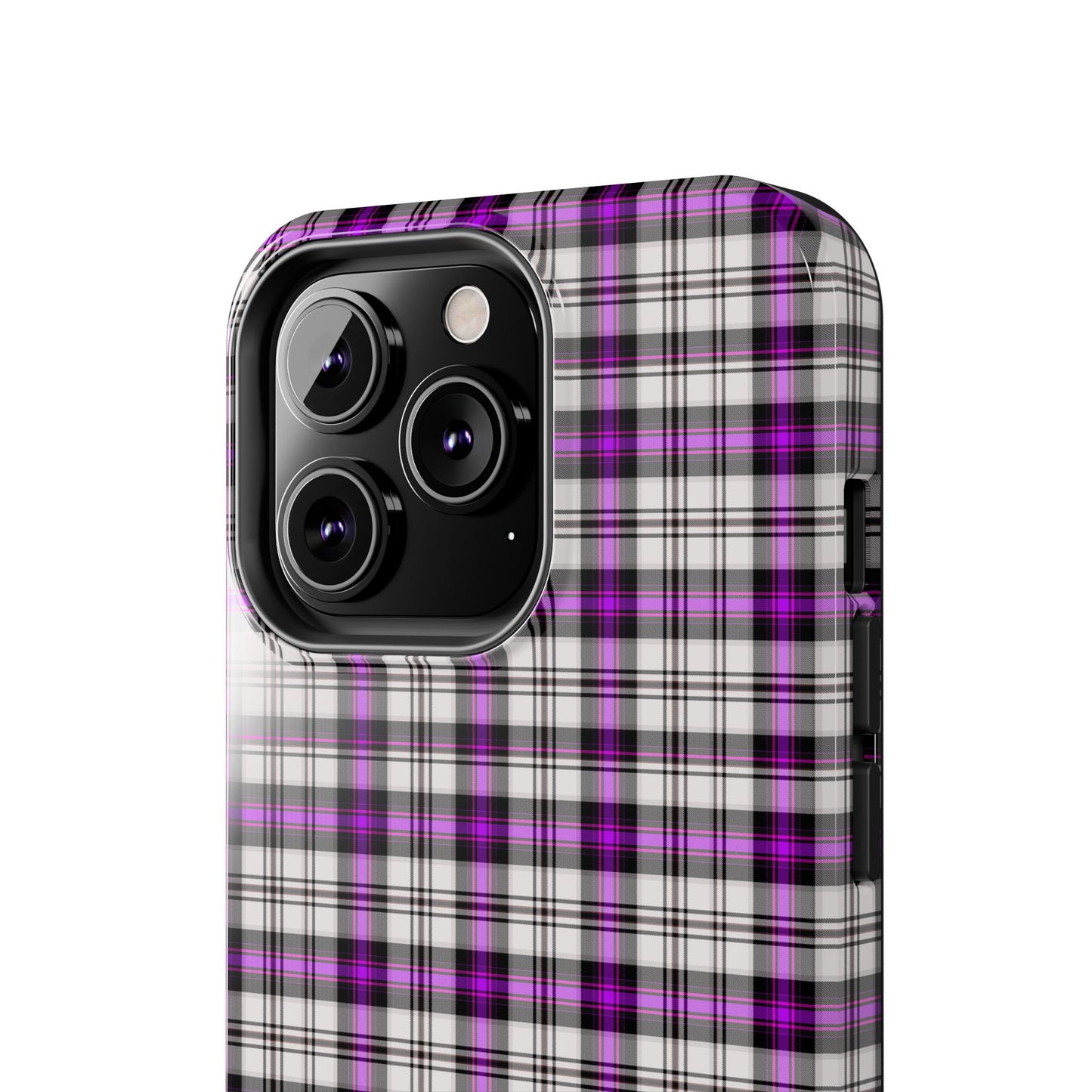 Stylish Tough Phone Case, Purple Plaid Protective Cover, Cute Gift for Teens, Cell Phone Accessory, Trendy Tech - Celtic Scents