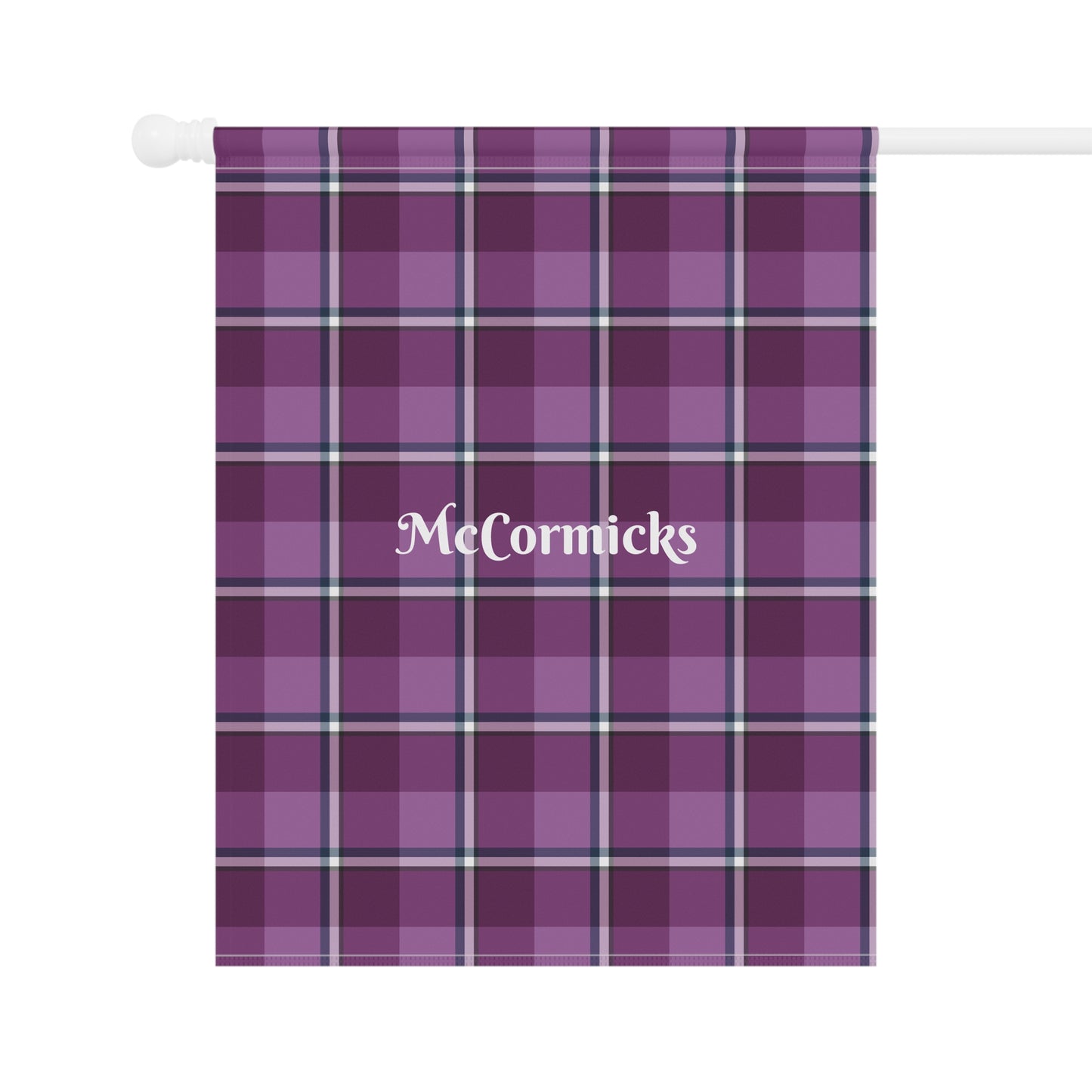 Plaid Garden Banner, Personalized Outdoor Decor, Home and Patio Decoration, Rustic Style Garden - Celtic Scents