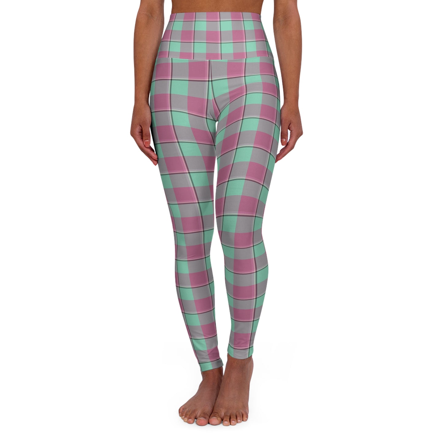 Plaid Tartan High Waisted Yoga Leggings, Comfortable Activewear, Fitness Leggings, Gift for Yoga Lovers, Stylish Workout Pants - Celtic Scents
