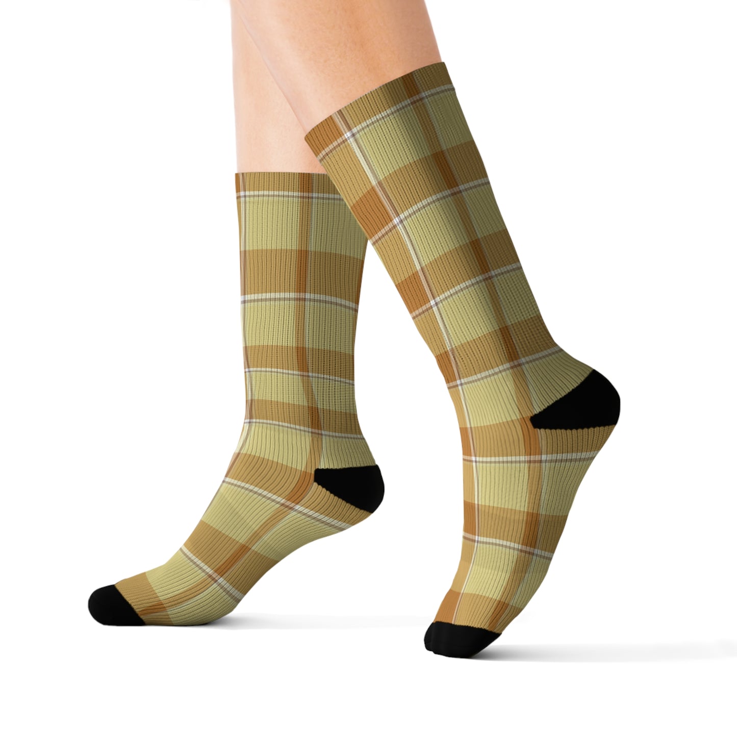 Stylish Plaid Sublimation Socks, Cozy Fashion, Gift for Sock Lovers - Celtic Scents