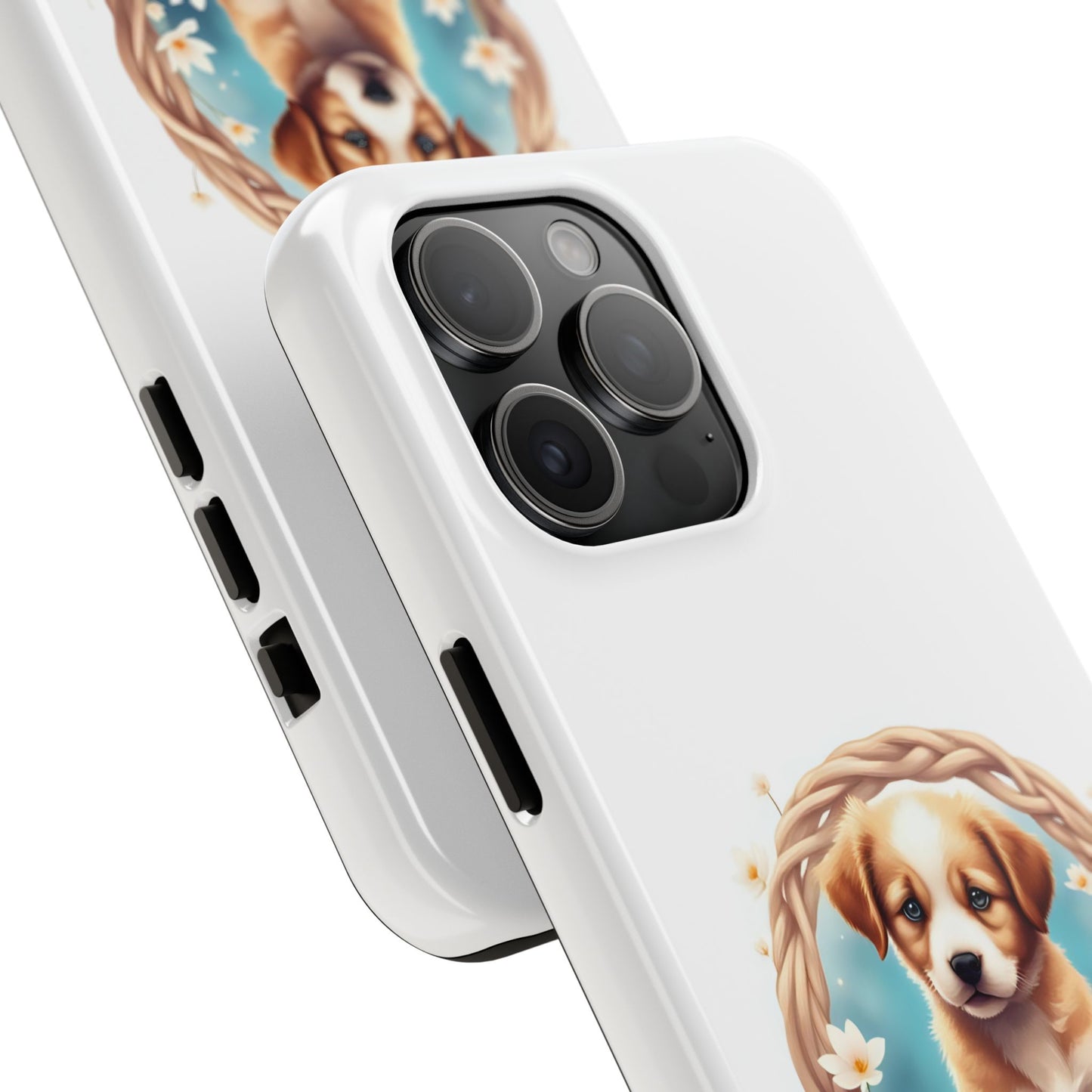 Cute Puppy Phone Case, Tough Case for Dog Lovers, Pet Gift, Protector Case for iPhone, Custom Phone Cover - Celtic Scents