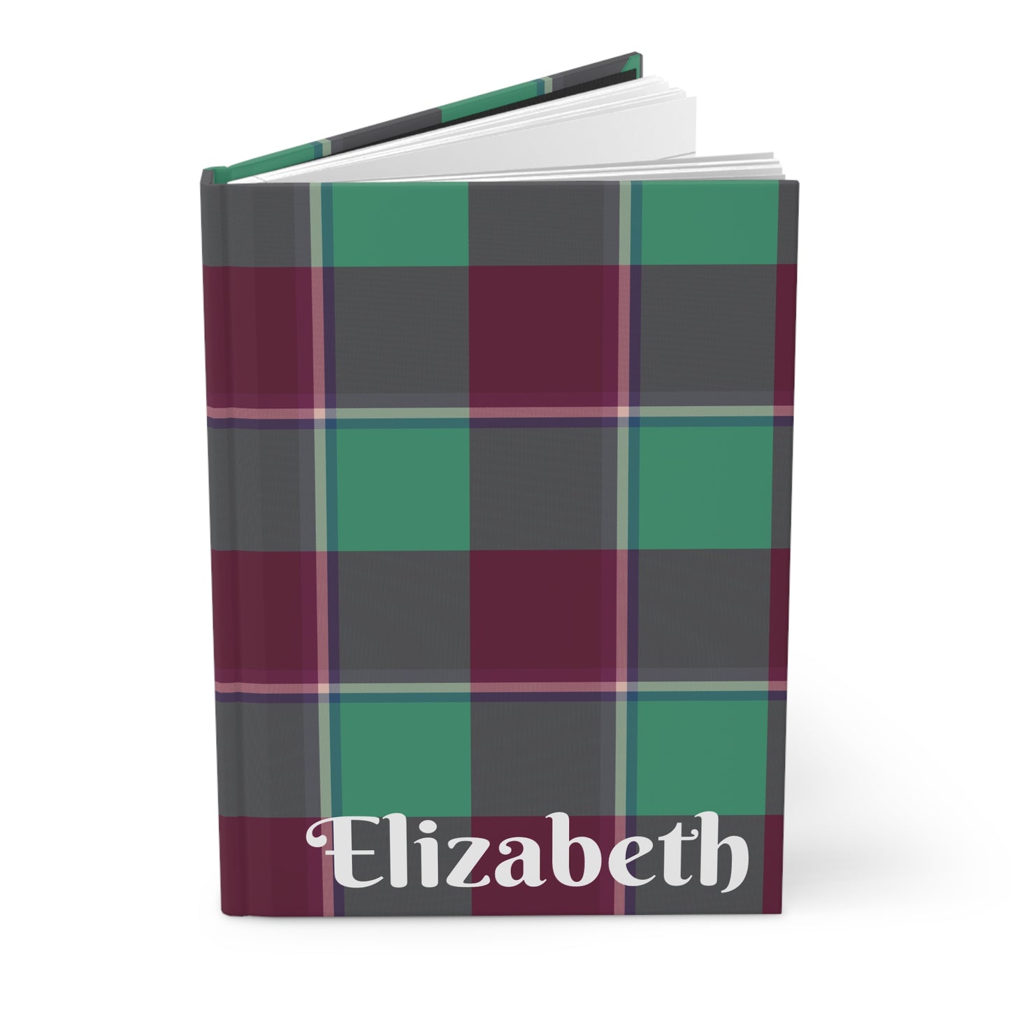 Personalized Plaid Hardcover Journal, Customizable Notebook for Writers and Students, Perfect Gift - Celtic Scents