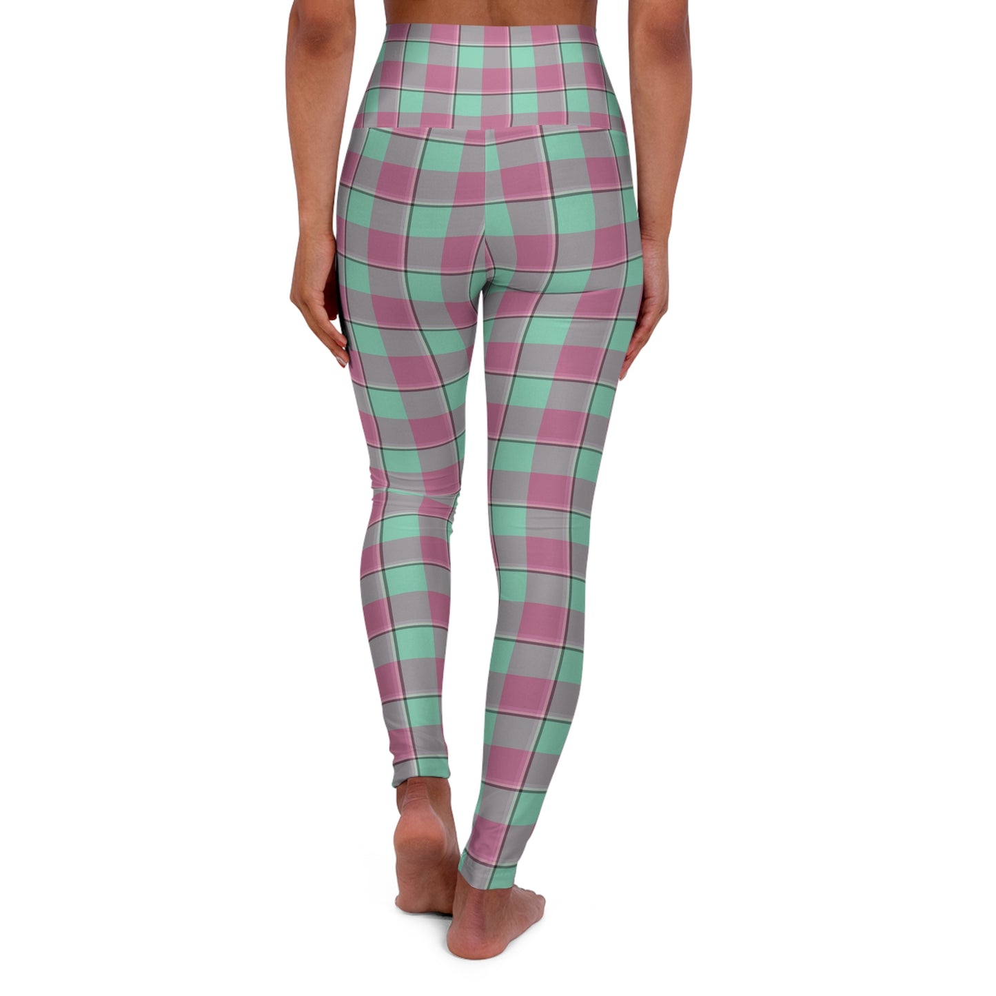 Plaid Tartan High Waisted Yoga Leggings, Comfortable Activewear, Fitness Leggings, Gift for Yoga Lovers, Stylish Workout Pants - Celtic Scents
