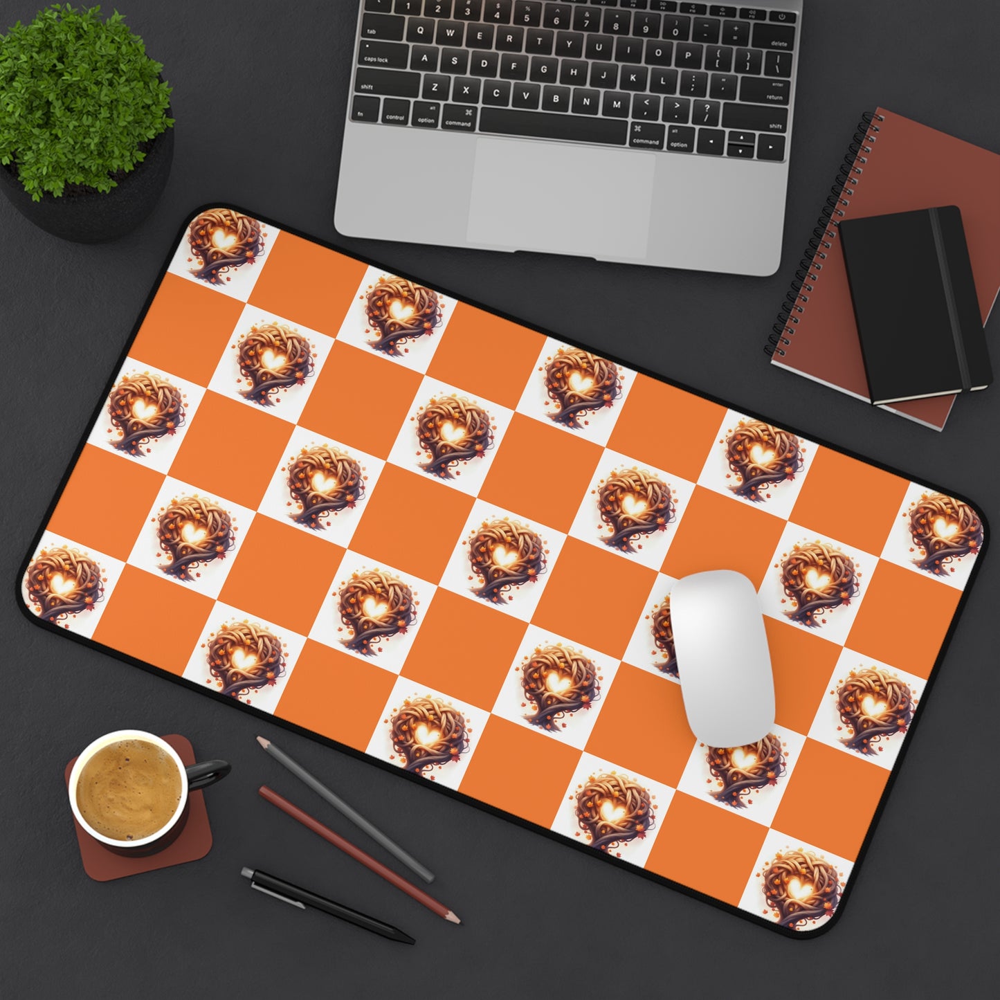 Stylish Desk Mat with Artistic Pattern, Home Office Decor, Gaming Mouse Pad, Unique Workspace Accessory, Gift for Creatives, Autumn Design - Celtic Scents