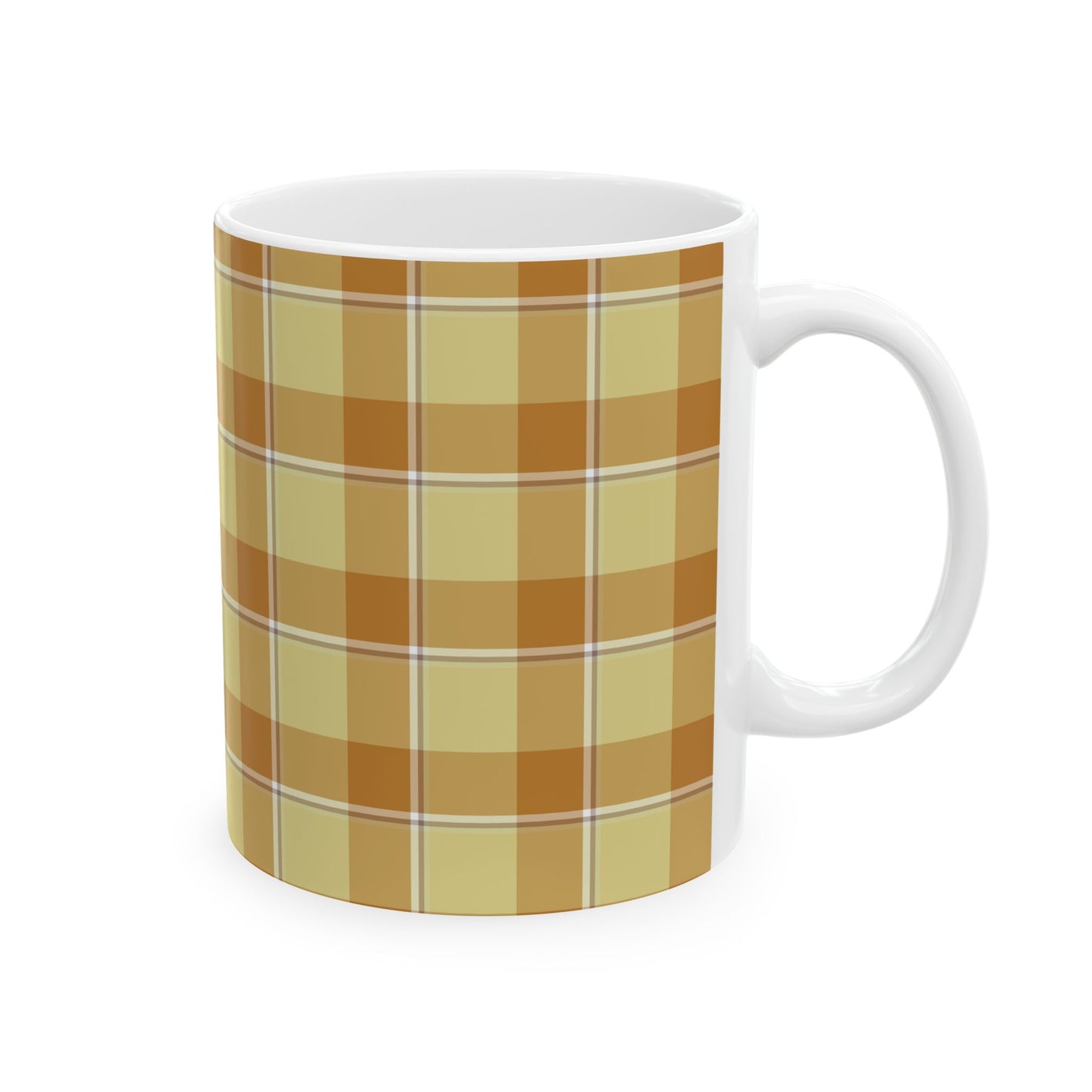 Cozy Plaid Ceramic Mug for Coffee Lovers, Ideal Gift for Birthdays, Holidays, Home Decor, Rustic Kitchen, Fall Vibes, Perfect for Tea - Celtic Scents