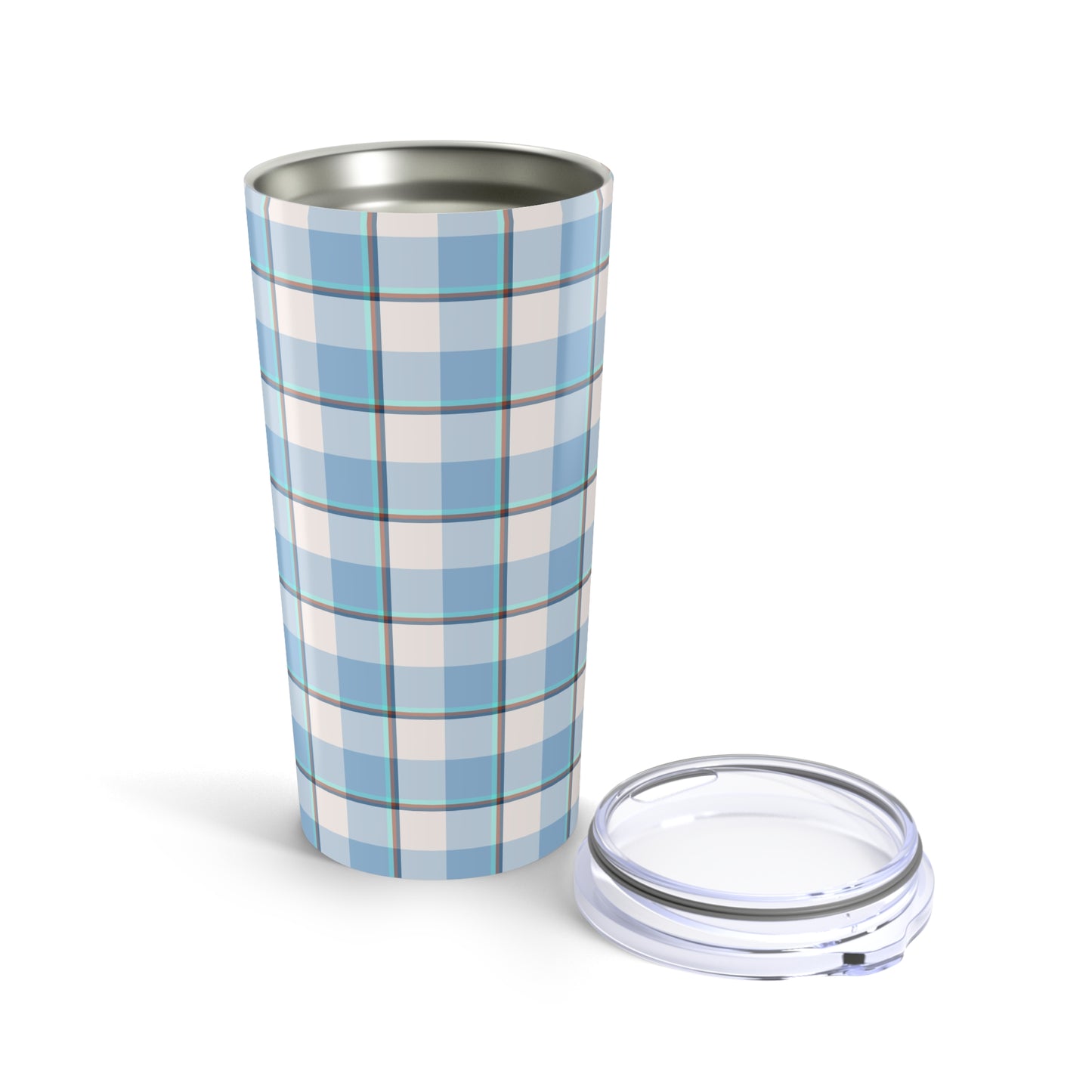 Blue Plaid Tumbler 20oz - Stylish Travel Mug for Hot & Cold Drinks, Perfect Gift for Birthdays, Holidays, Outdoor Adventures - Celtic Scents