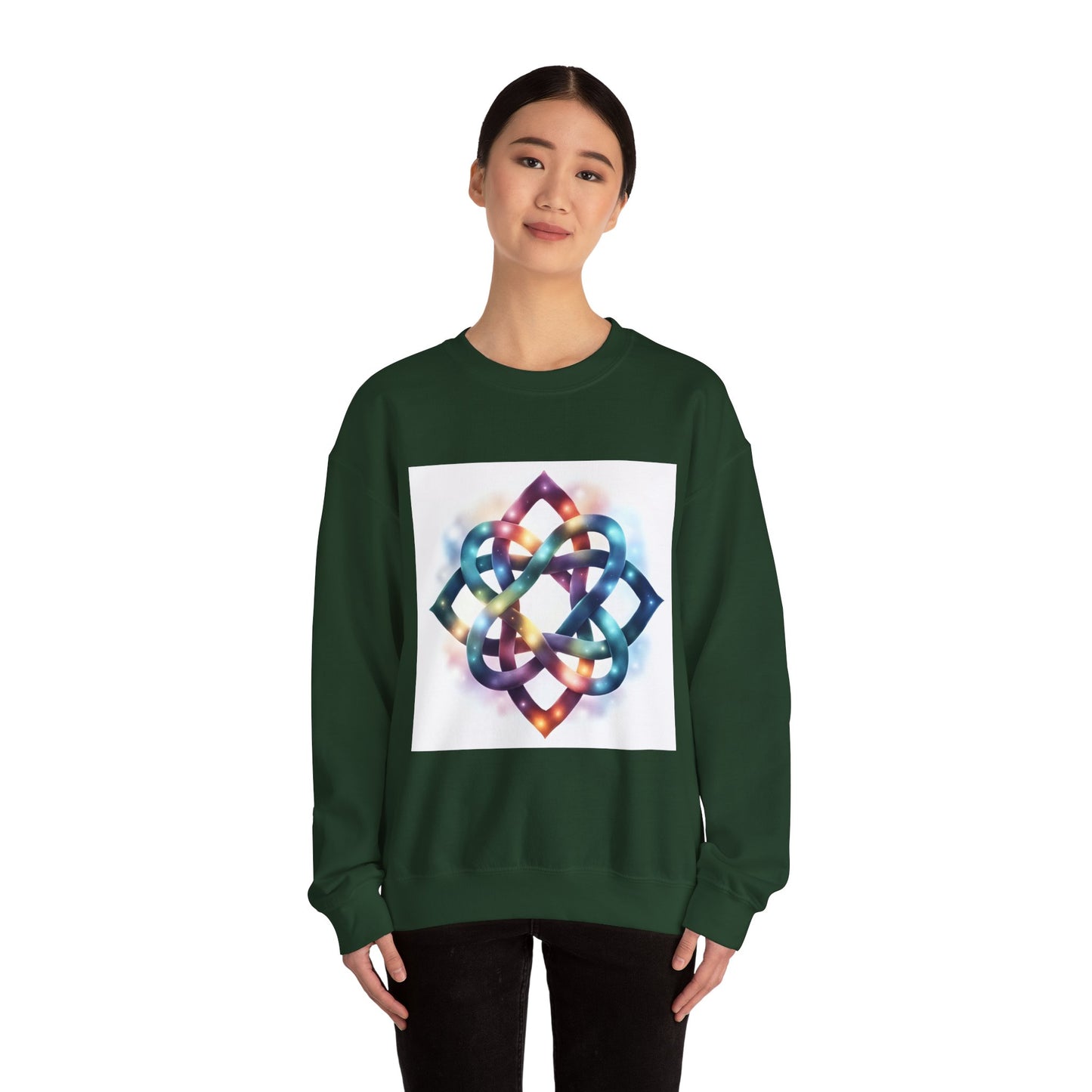 Colorful Infinity Knot Crewneck Sweatshirt | Cozy Unisex Sweatshirt for Every Occasion, Gift for Him, Her, Holidays, Casual Wear - Celtic Scents